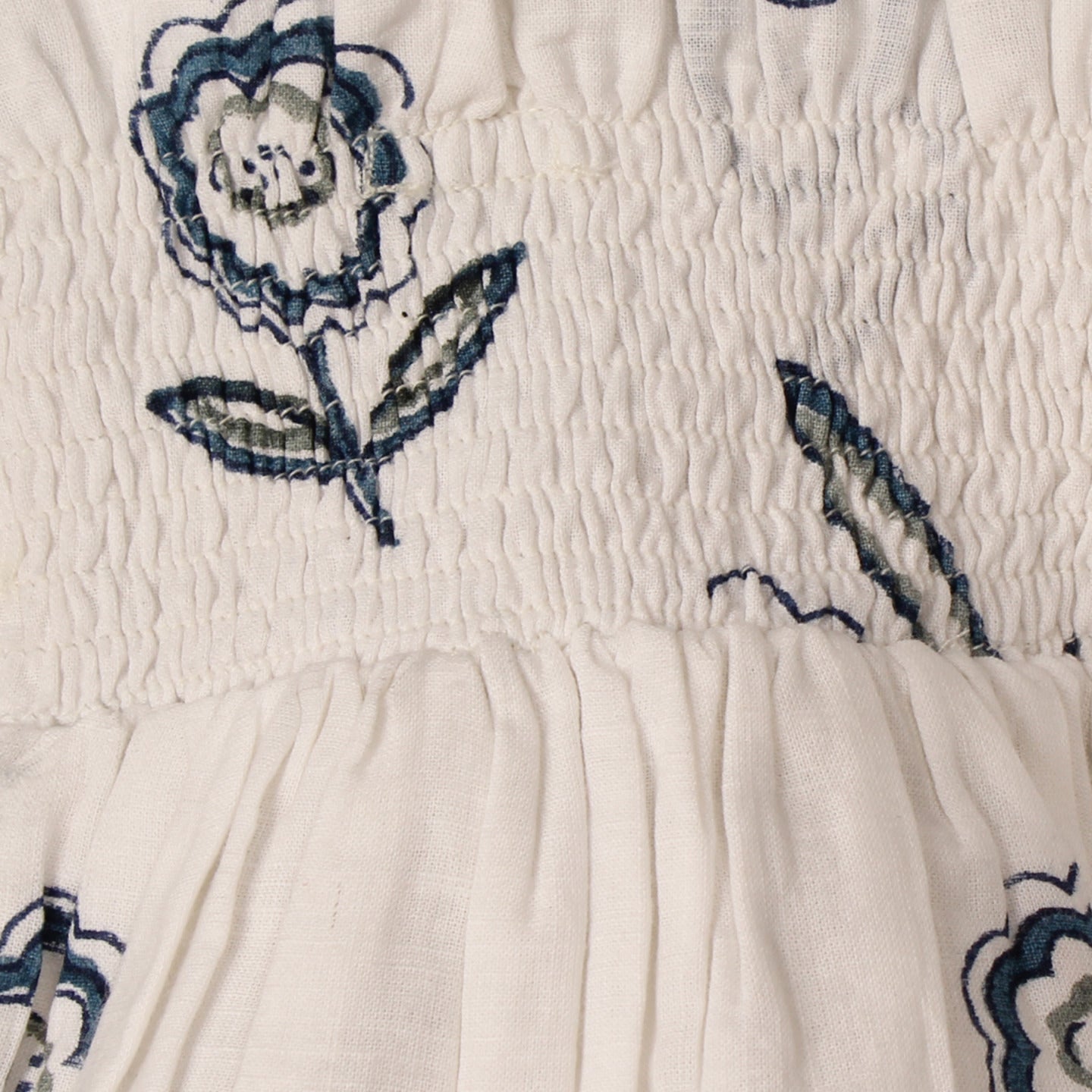 Block printed Baby Girl's Dress Piya Blue