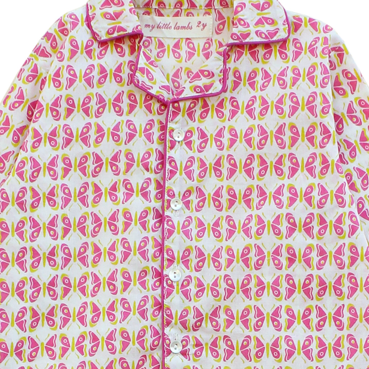 Printed Girl's Night Suit set Butterfly Print