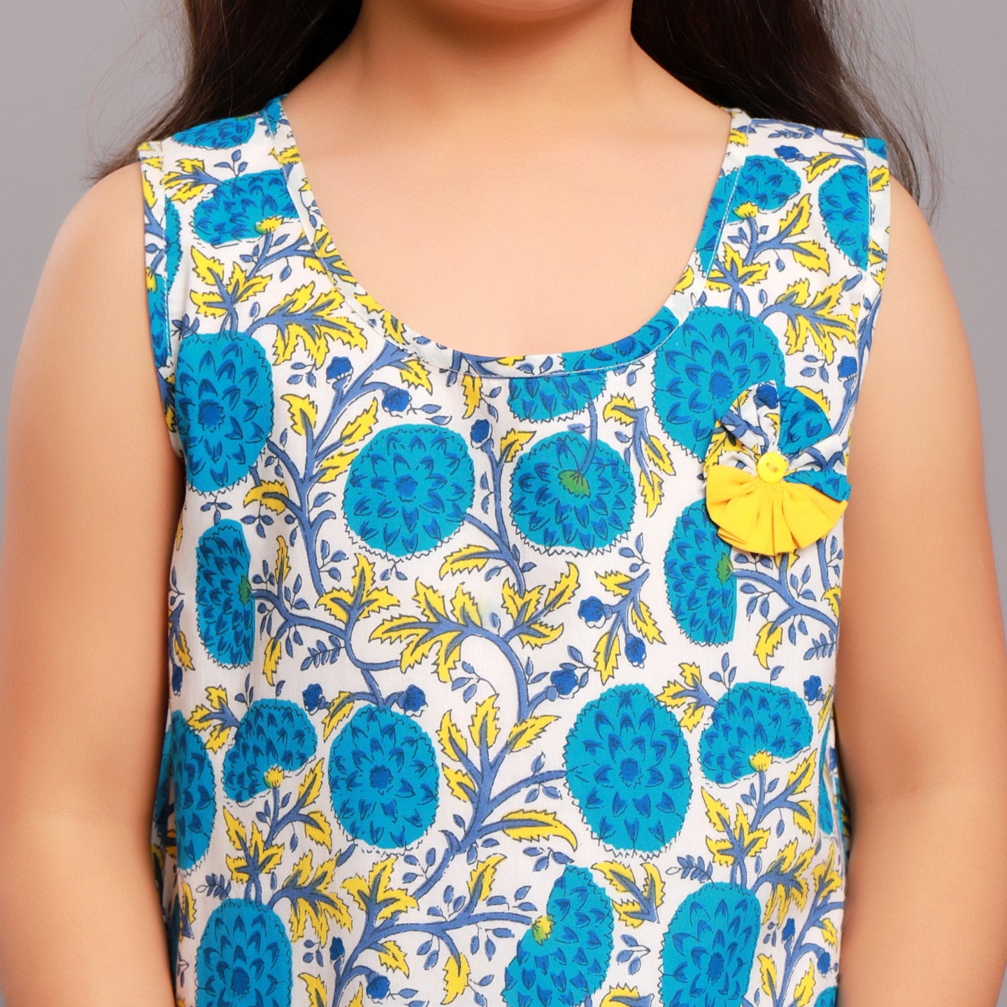 Lola Dress Marigold Blue