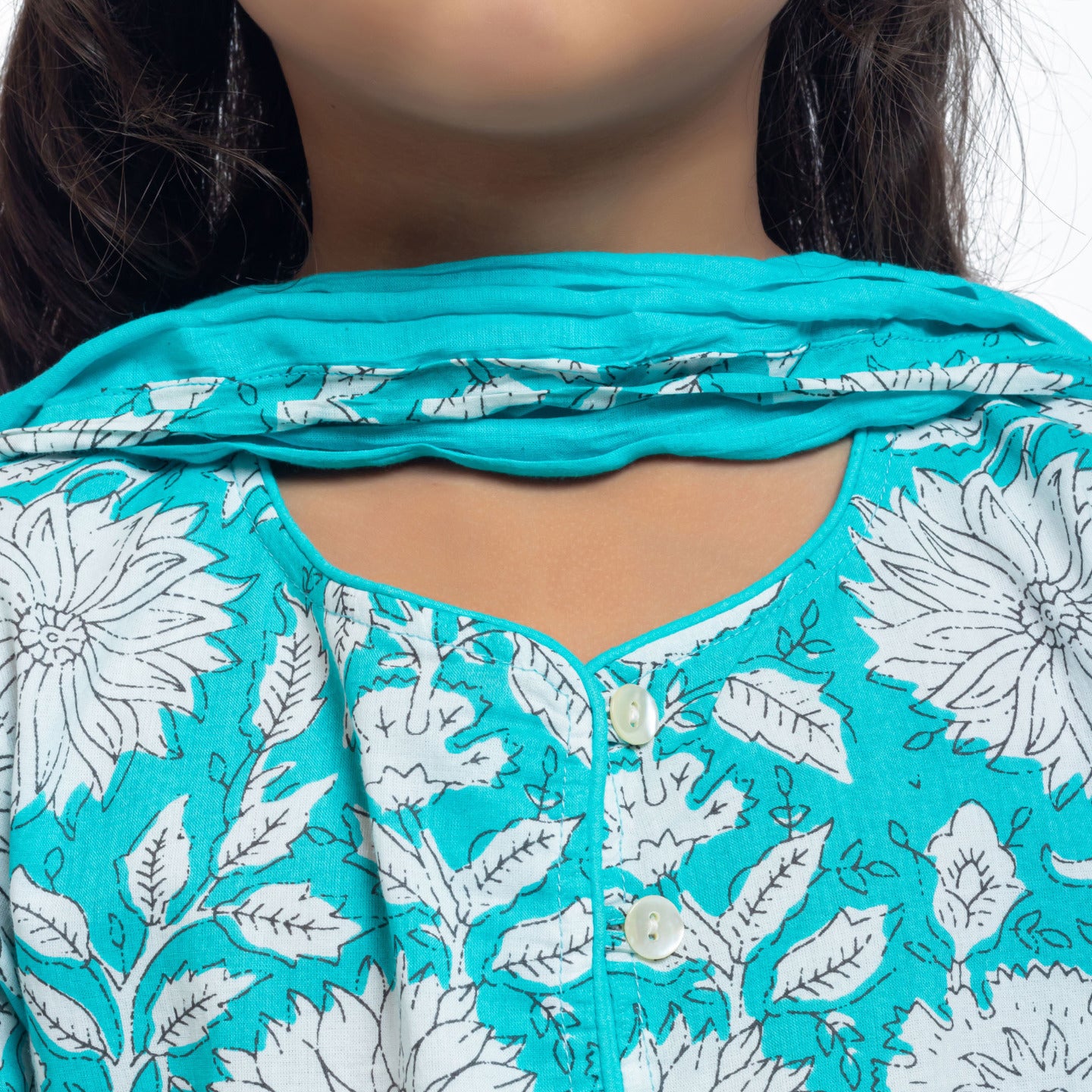 Papiha Kurta Set Turq Jaal