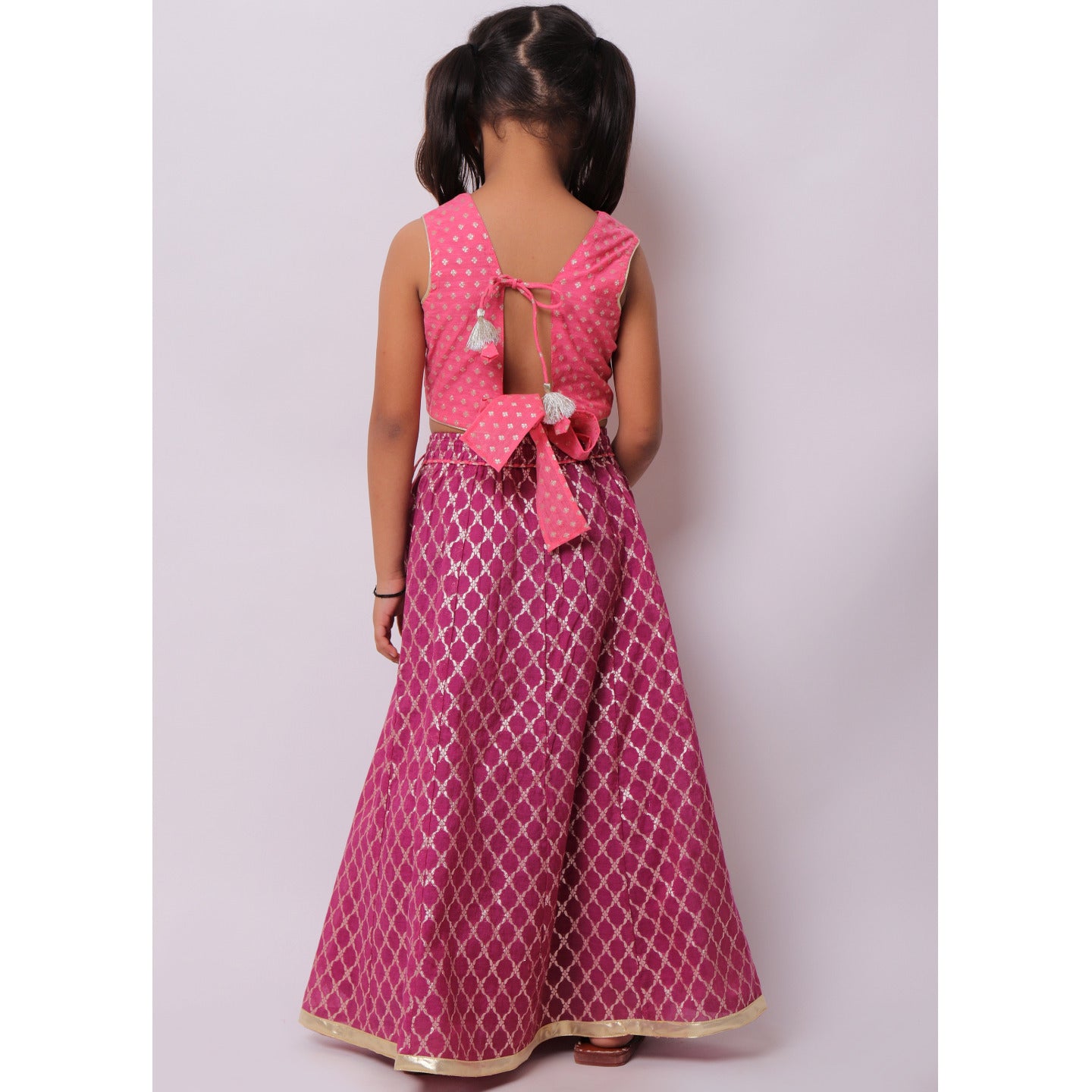 Banarasi Madhu Lehenga Pink- Purple