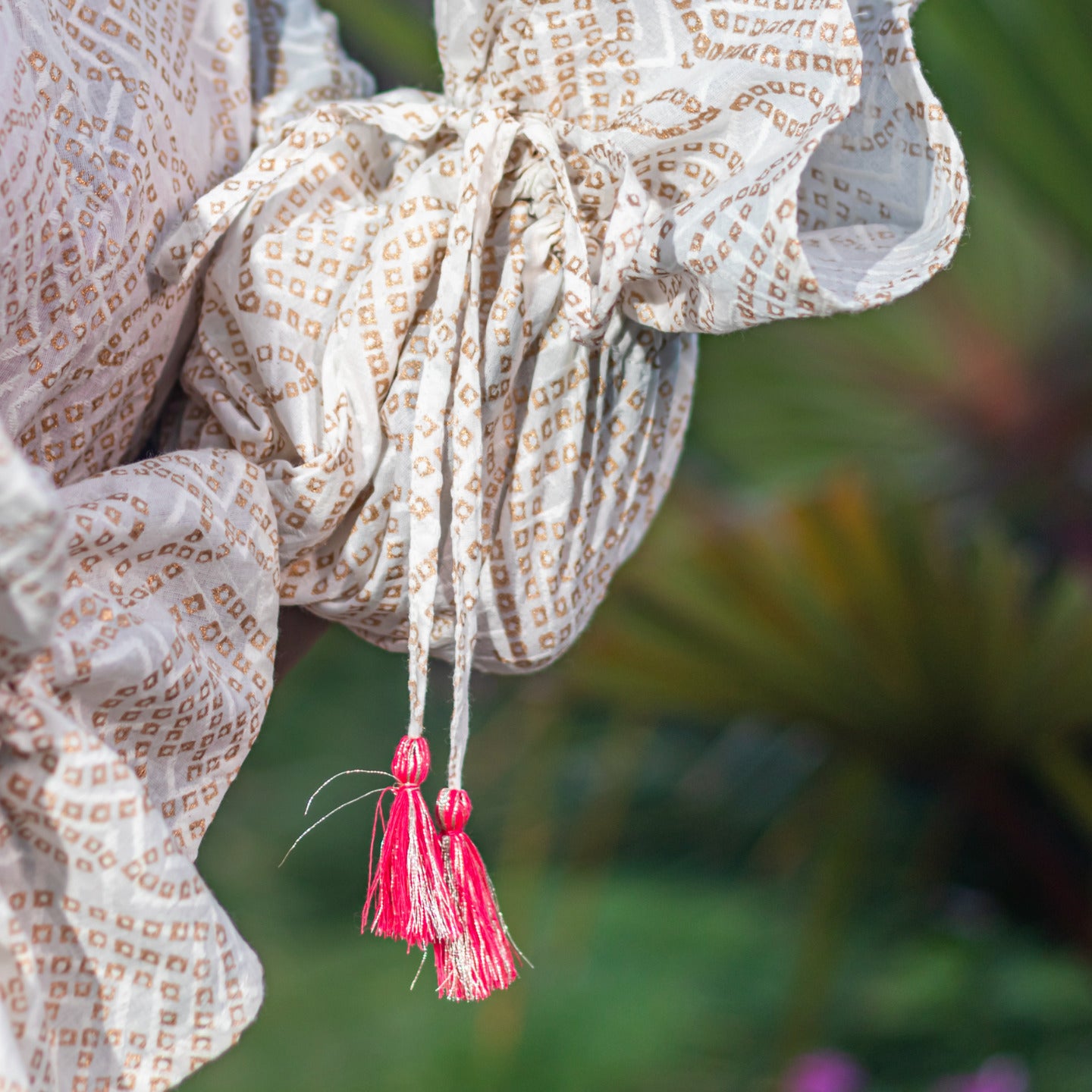 Women Block printed oversized Top White