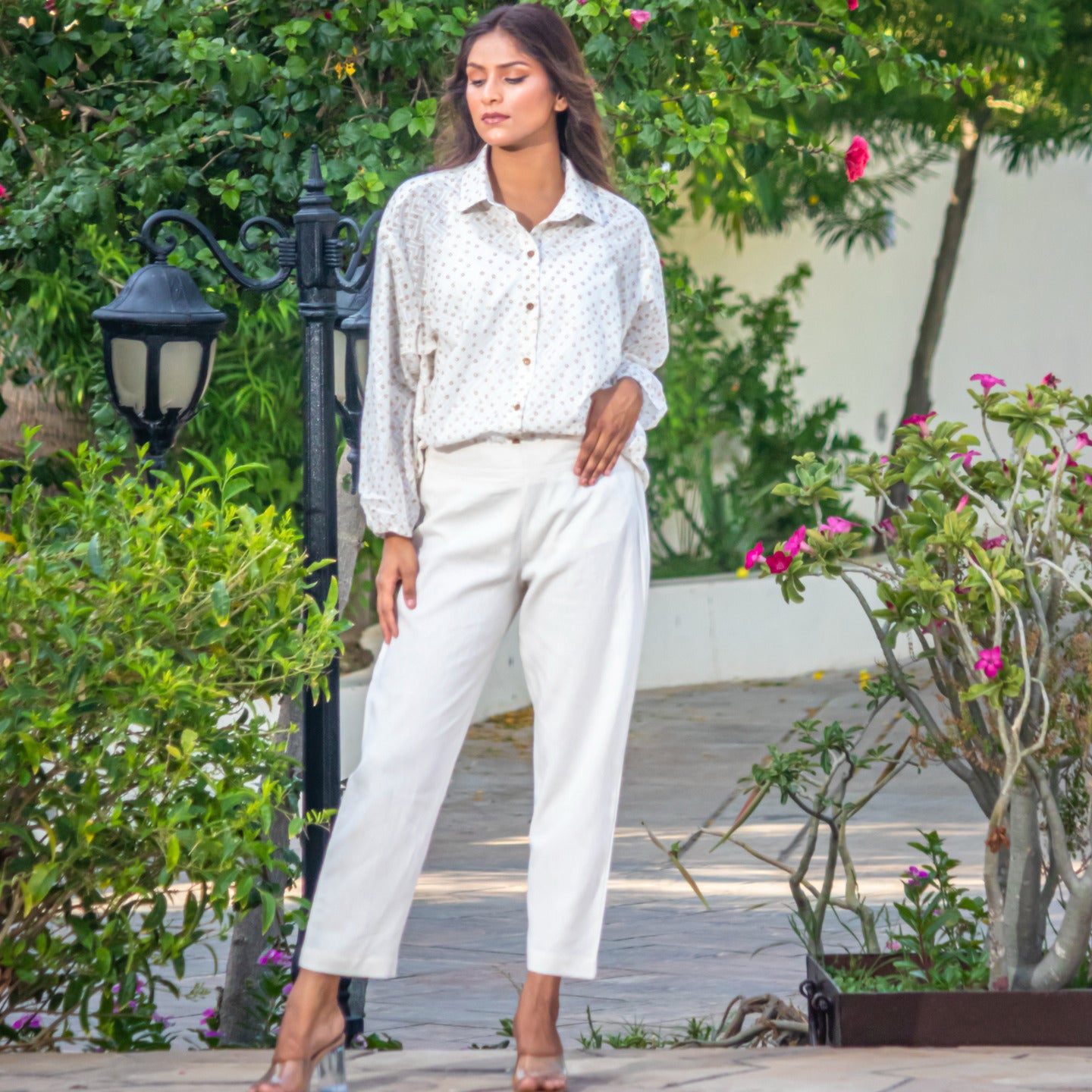Women pants Linen White