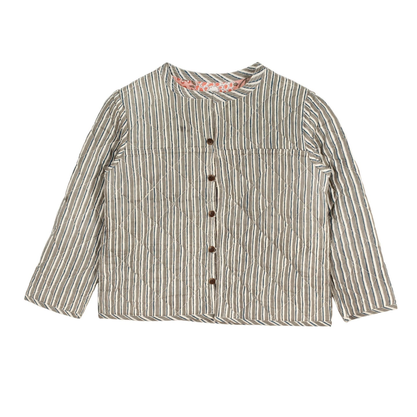 Quilted Reversible Jacket Peach