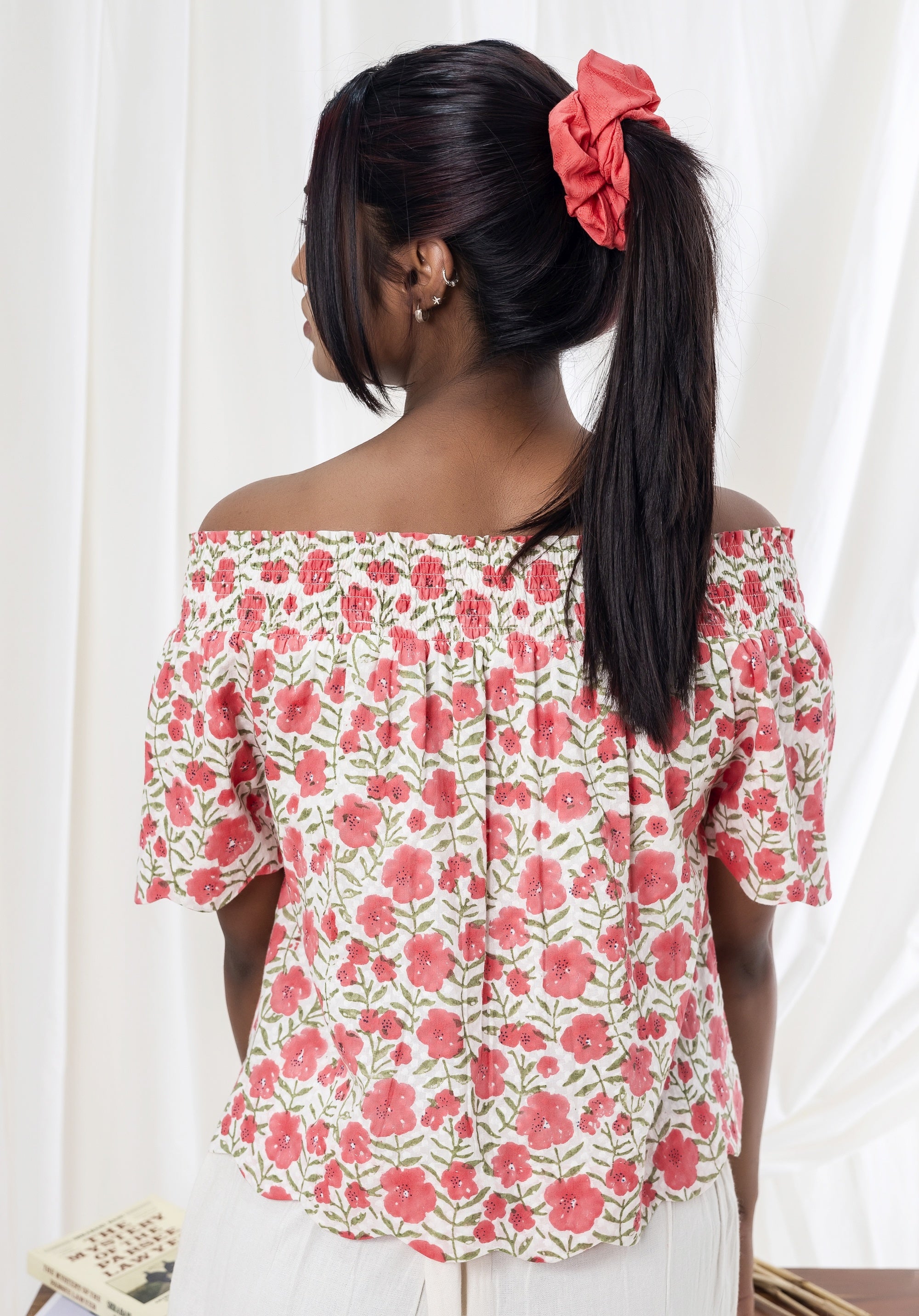 Rosia Top Floral Red