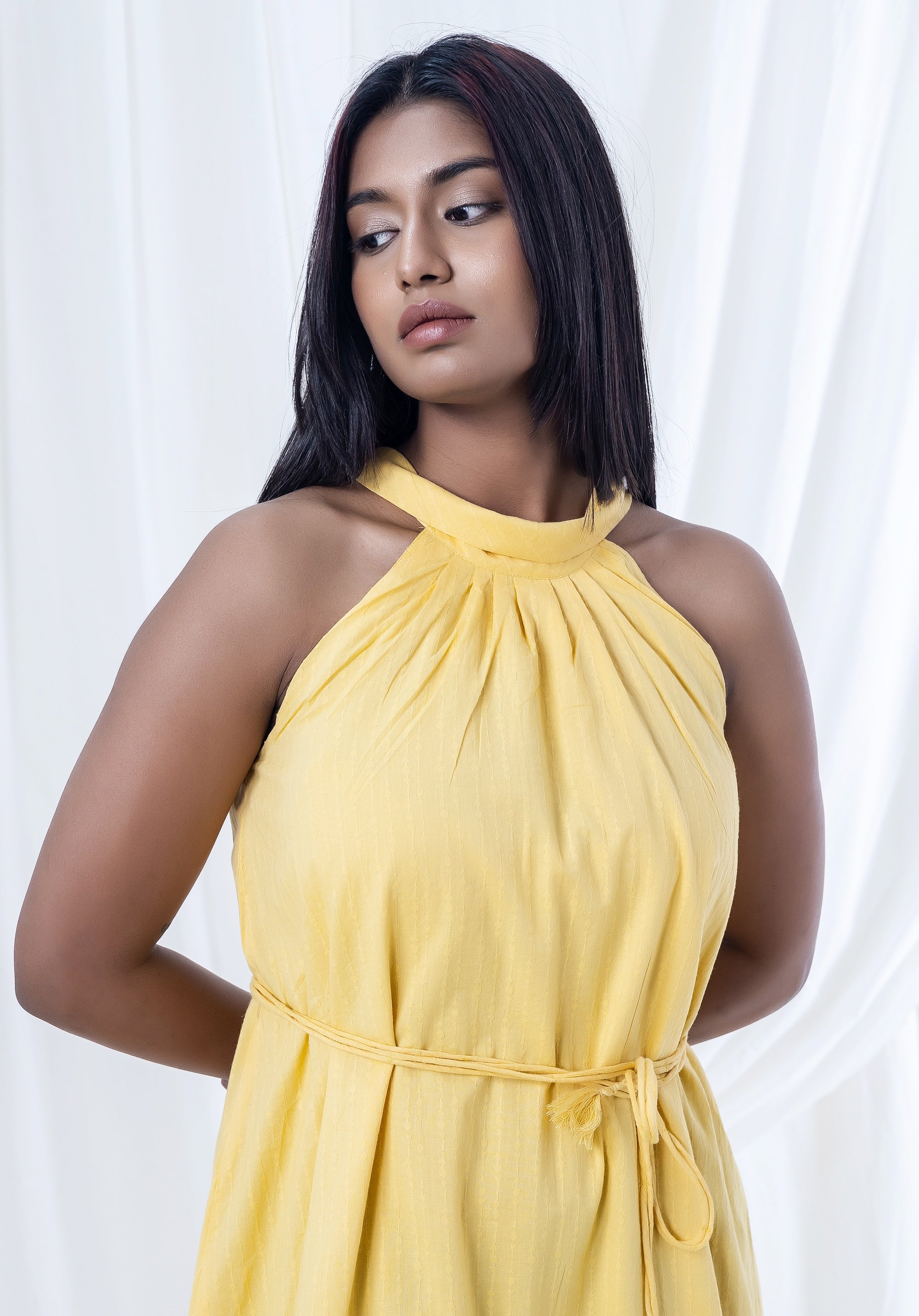 Women Layered dress Avni Yellow