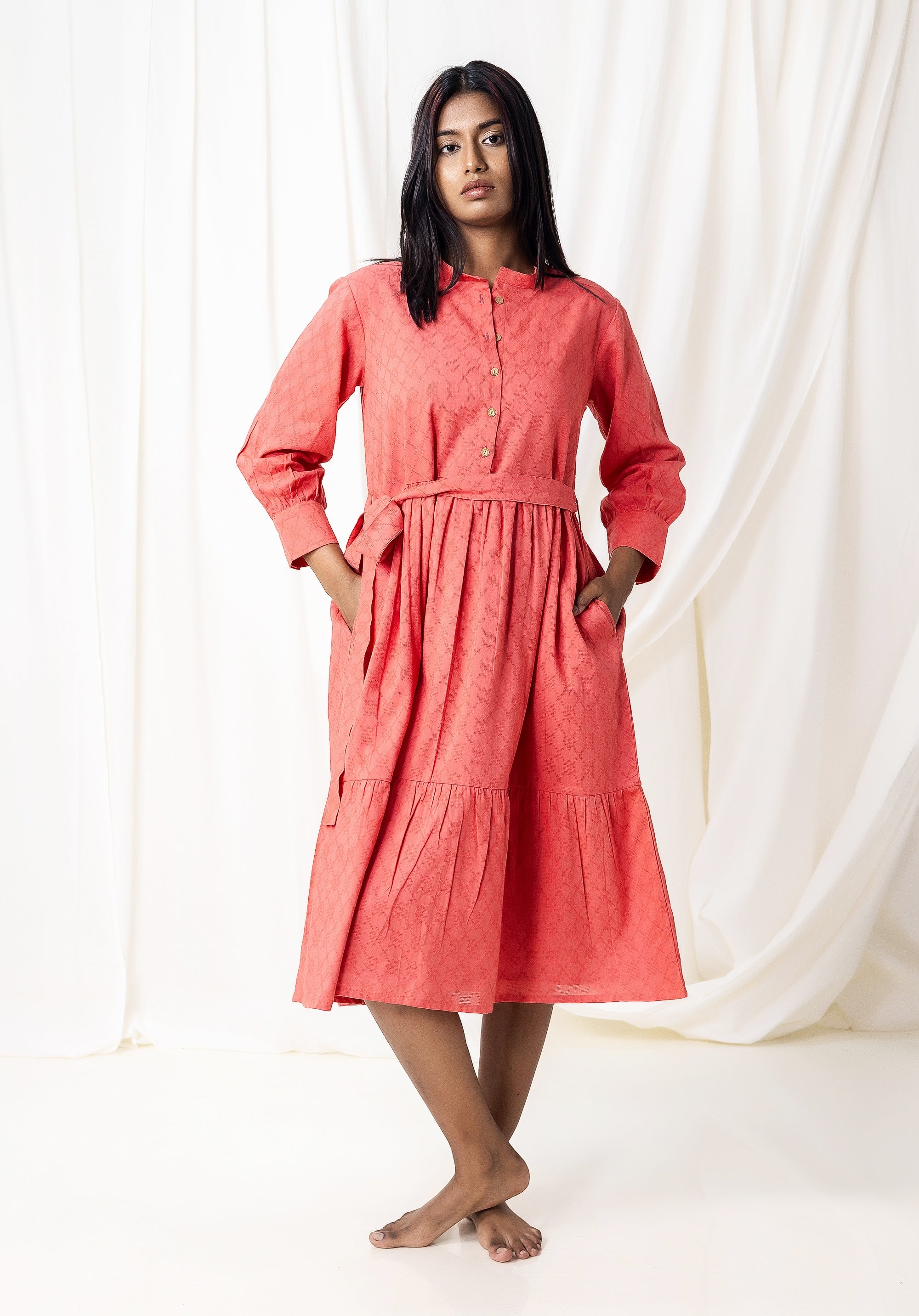 Women Cotton dress Fiona Red