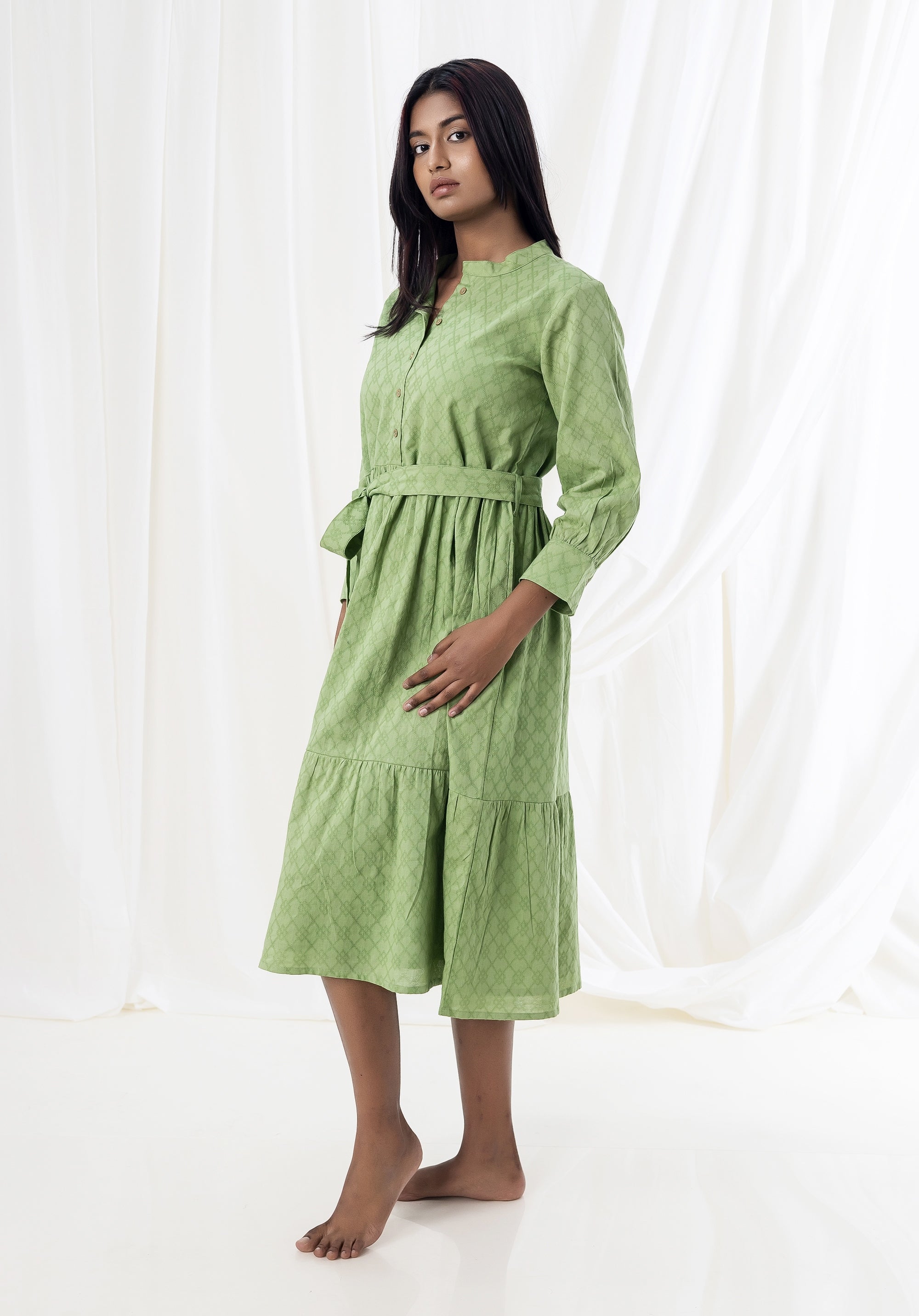 Women Cotton dress Fiona Green