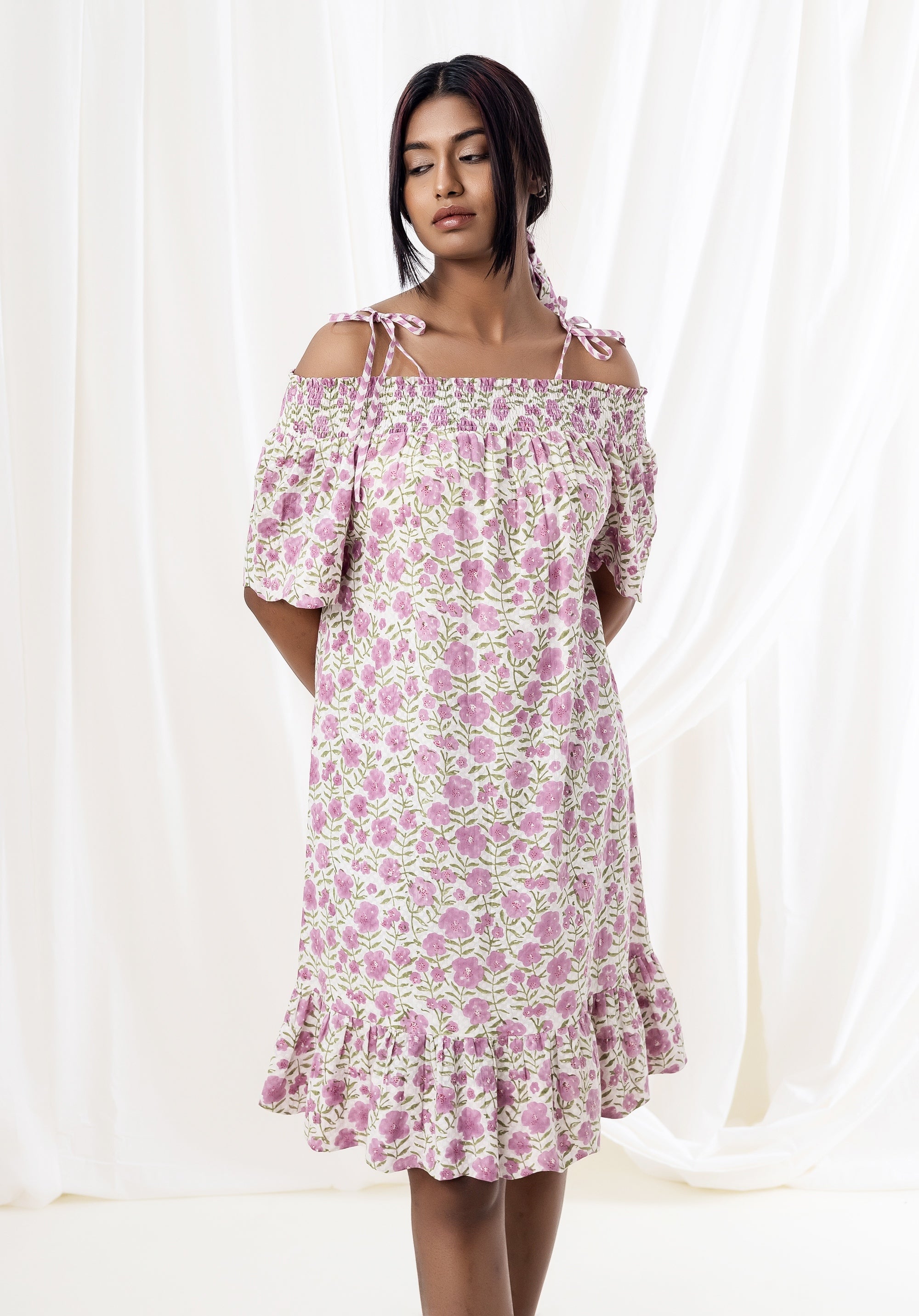 Rosia Dress Floral Pink