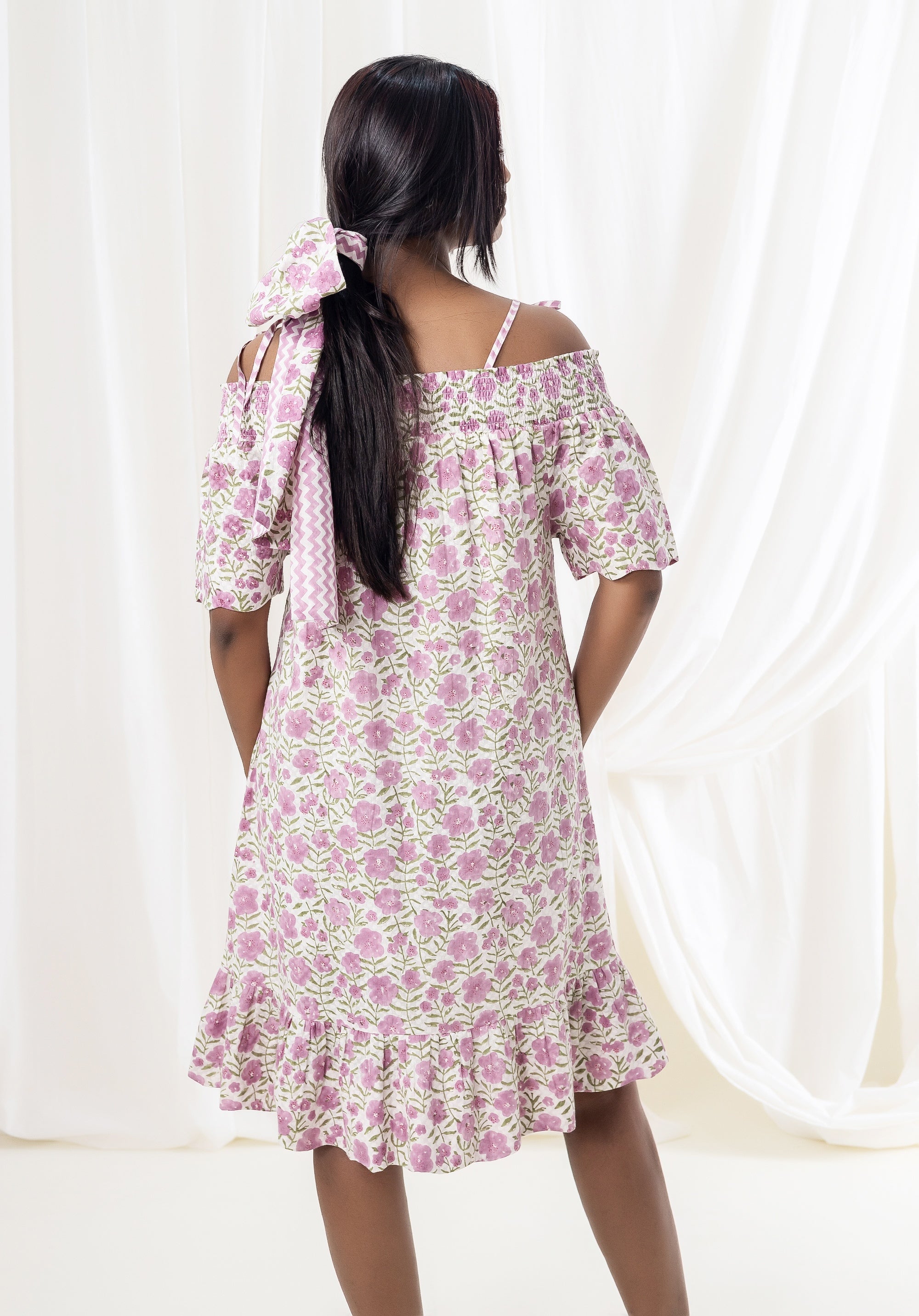 Rosia Dress Floral Pink