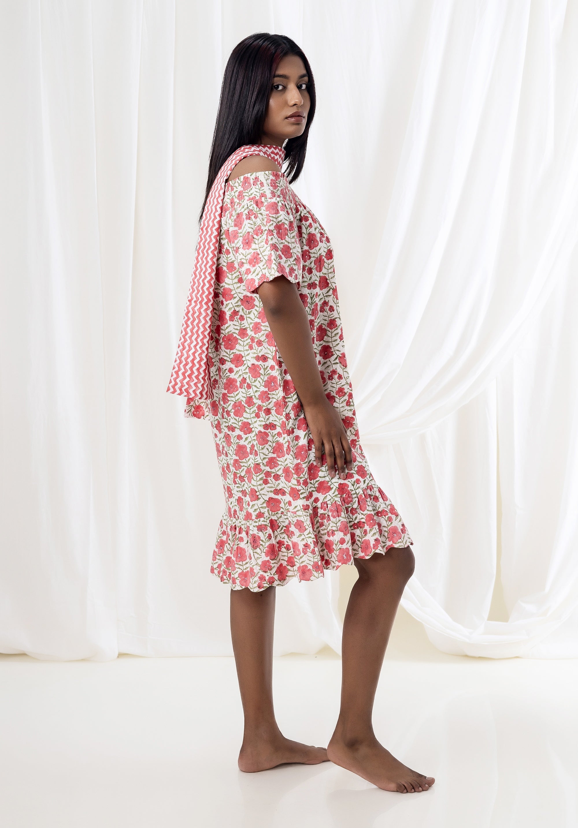 Rosia Dress Floral Red