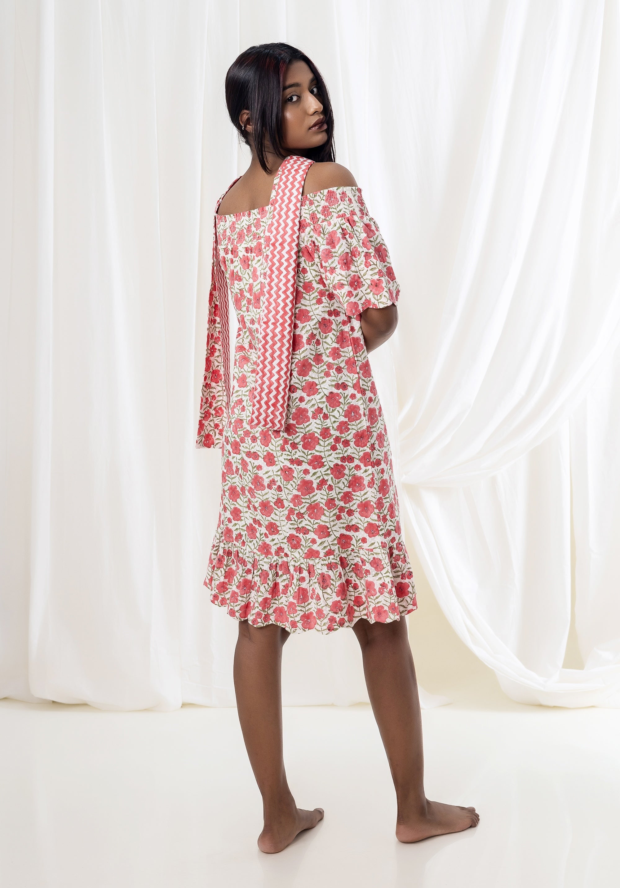 Rosia Dress Floral Red