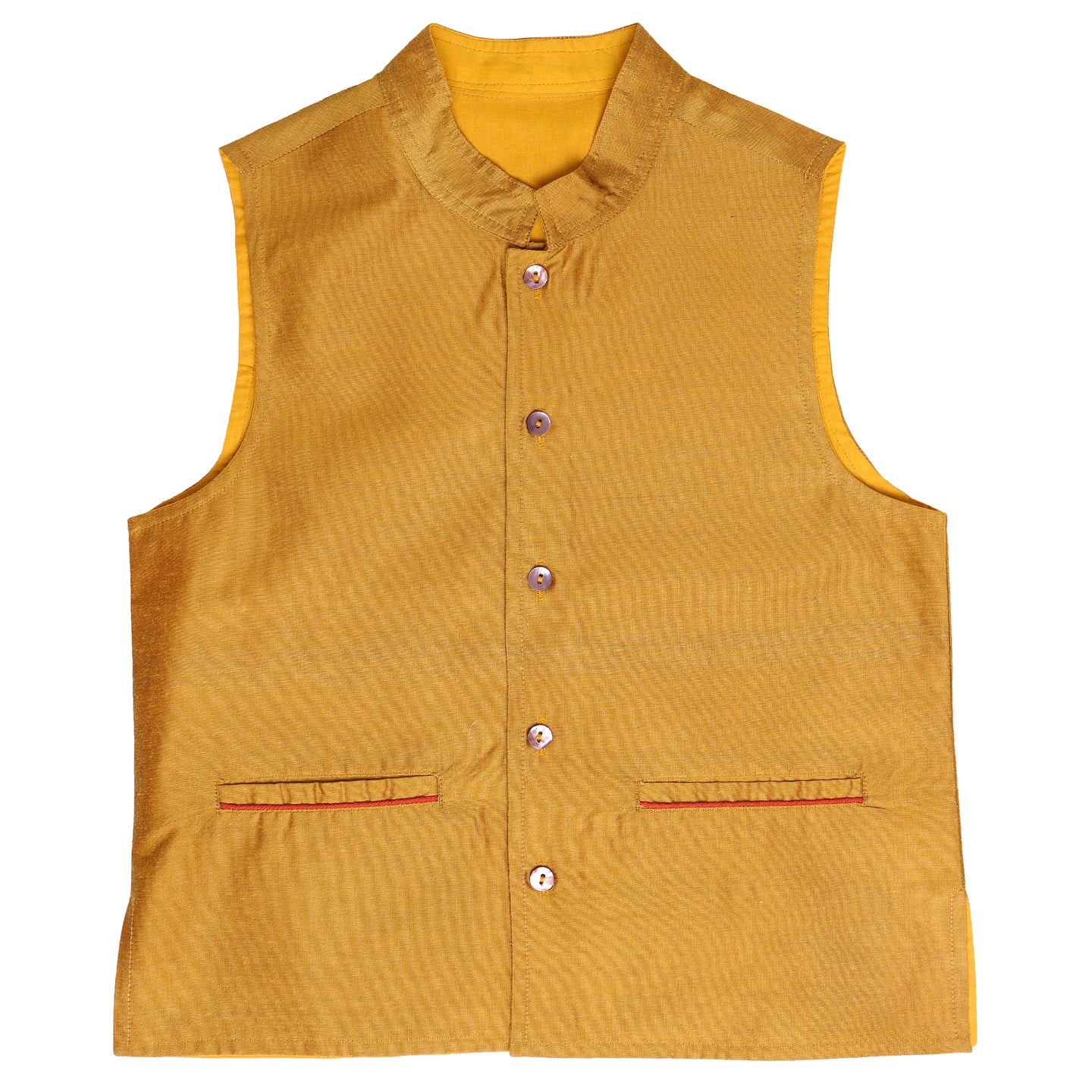 Boy's Nehru Jacket Yellow