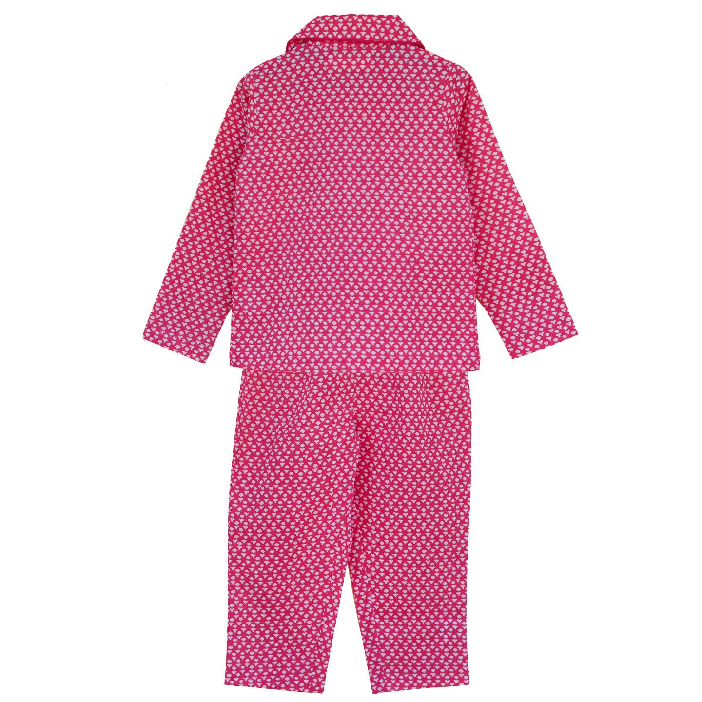 Printed Girl's Night Suit Buti Pink