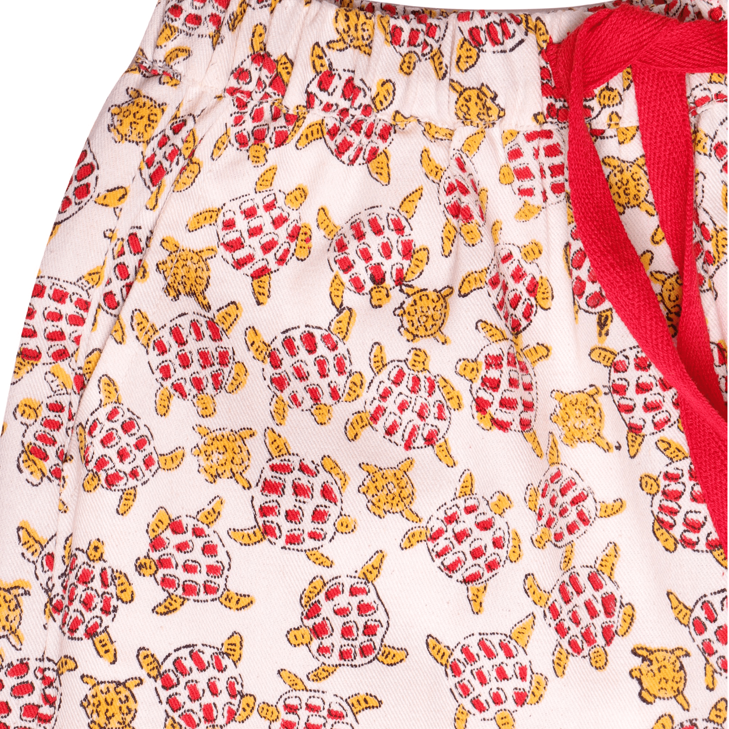 Boy's Block Printed Twill shorts Red