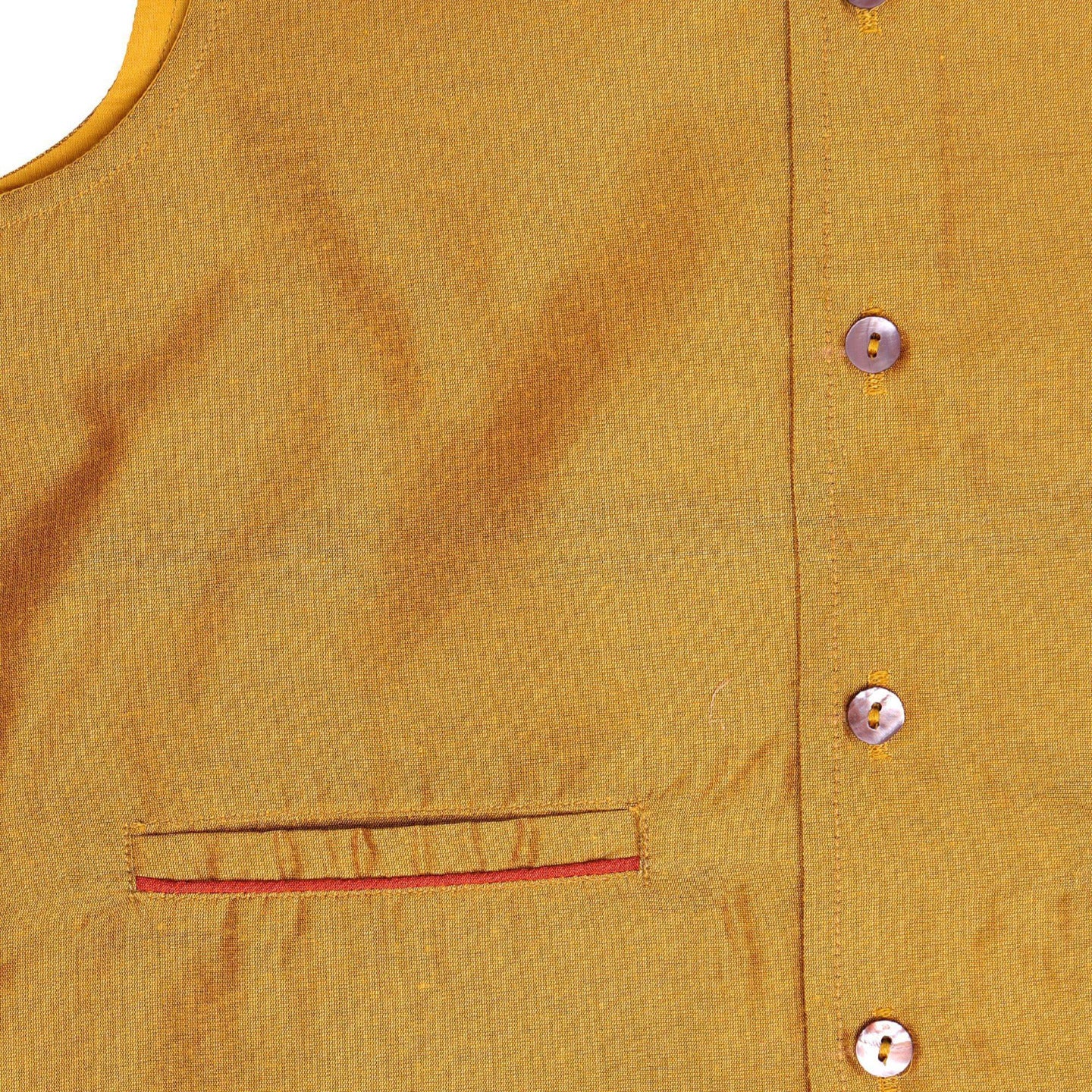 Boy's Nehru Jacket Yellow