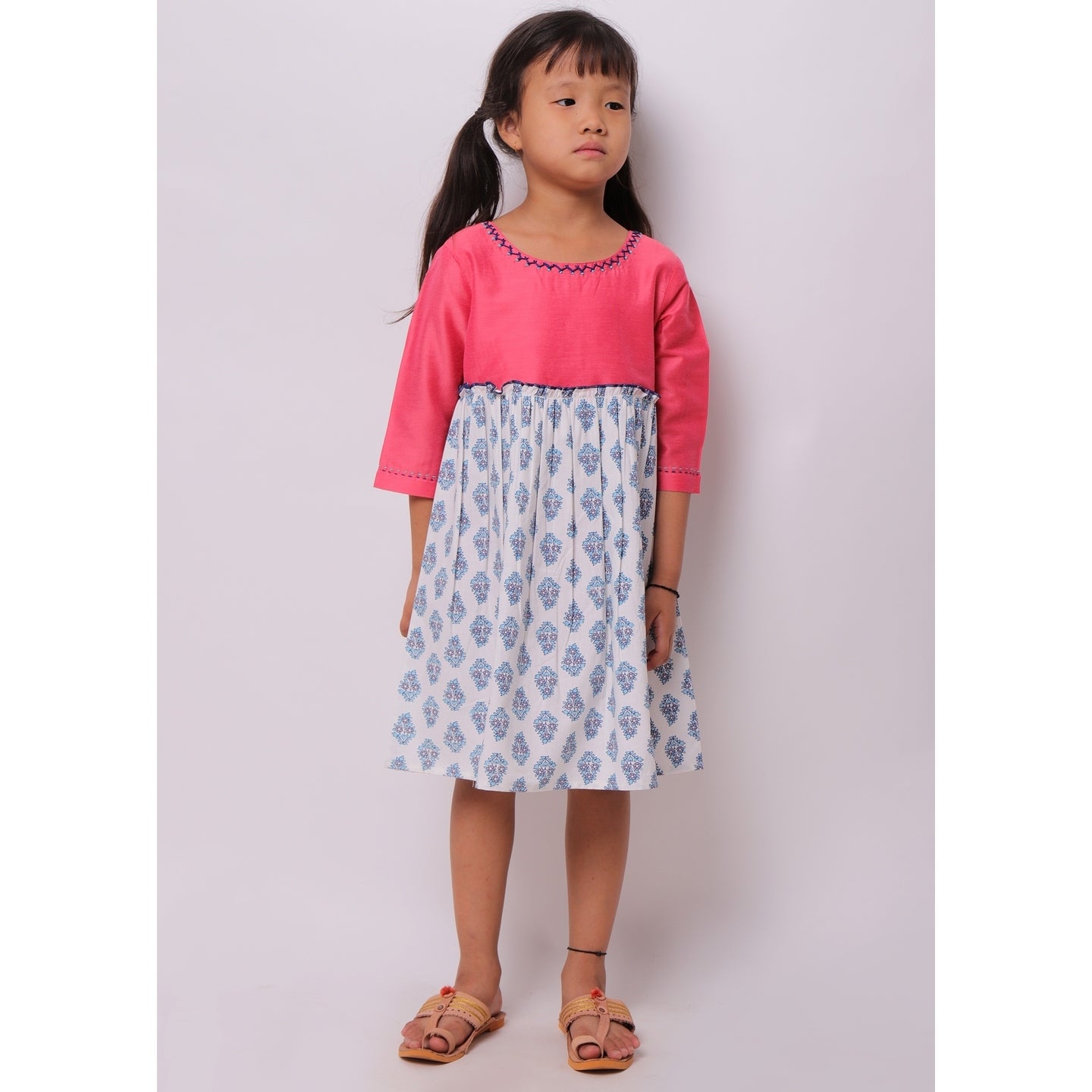 Silvia Dress Pink Blue Buti