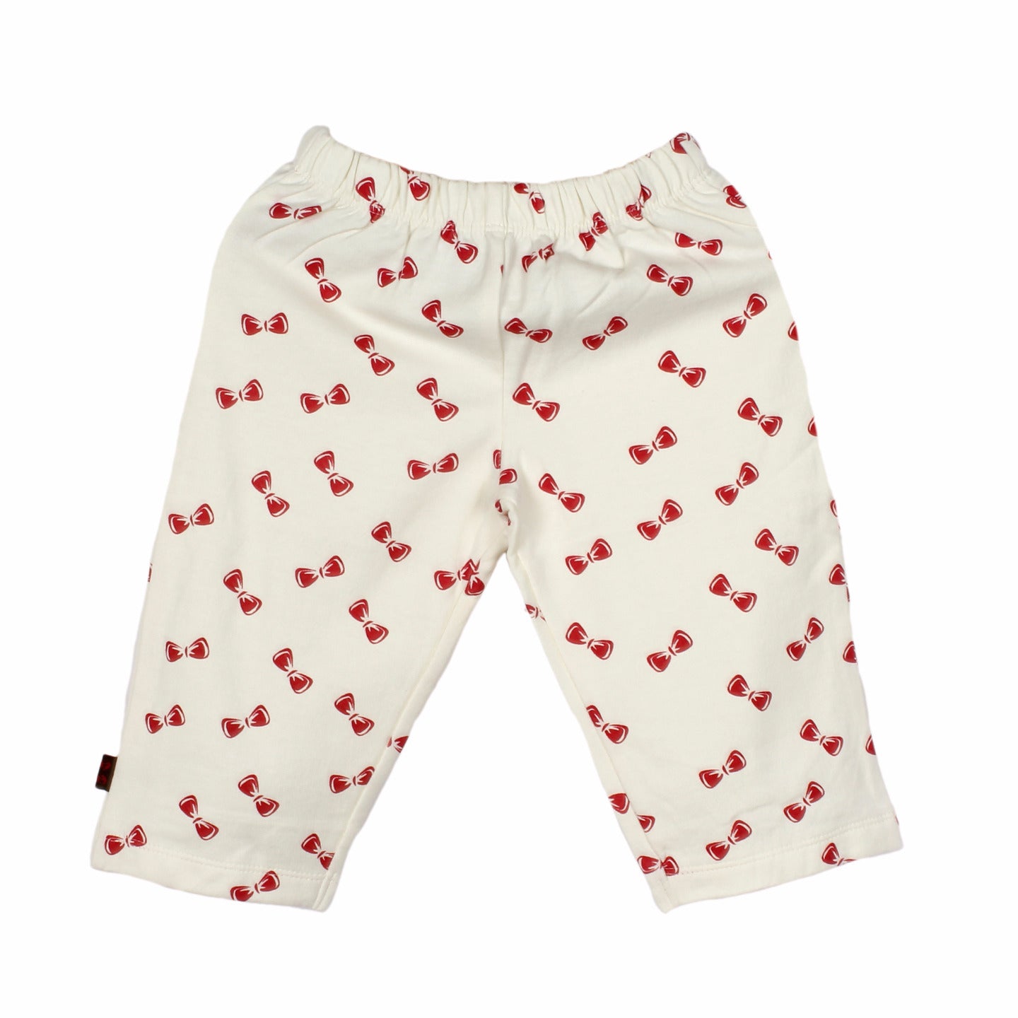 Printed Baby Knit Pants Off White
