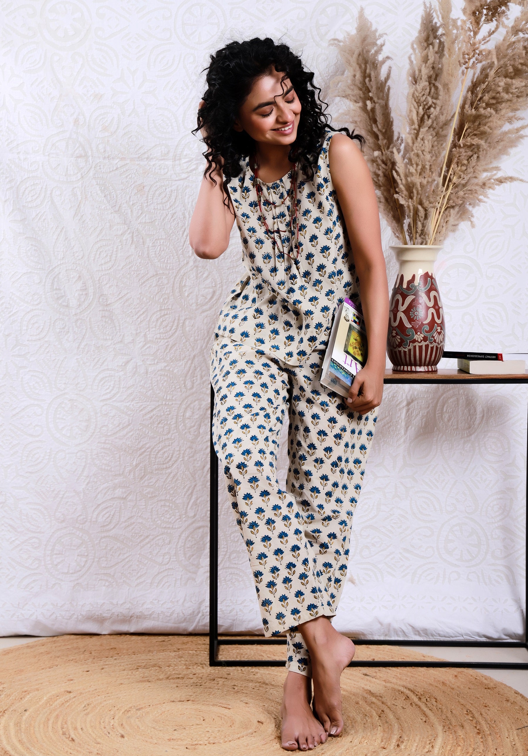 Women Printed Co-ord Set Bagru Buti