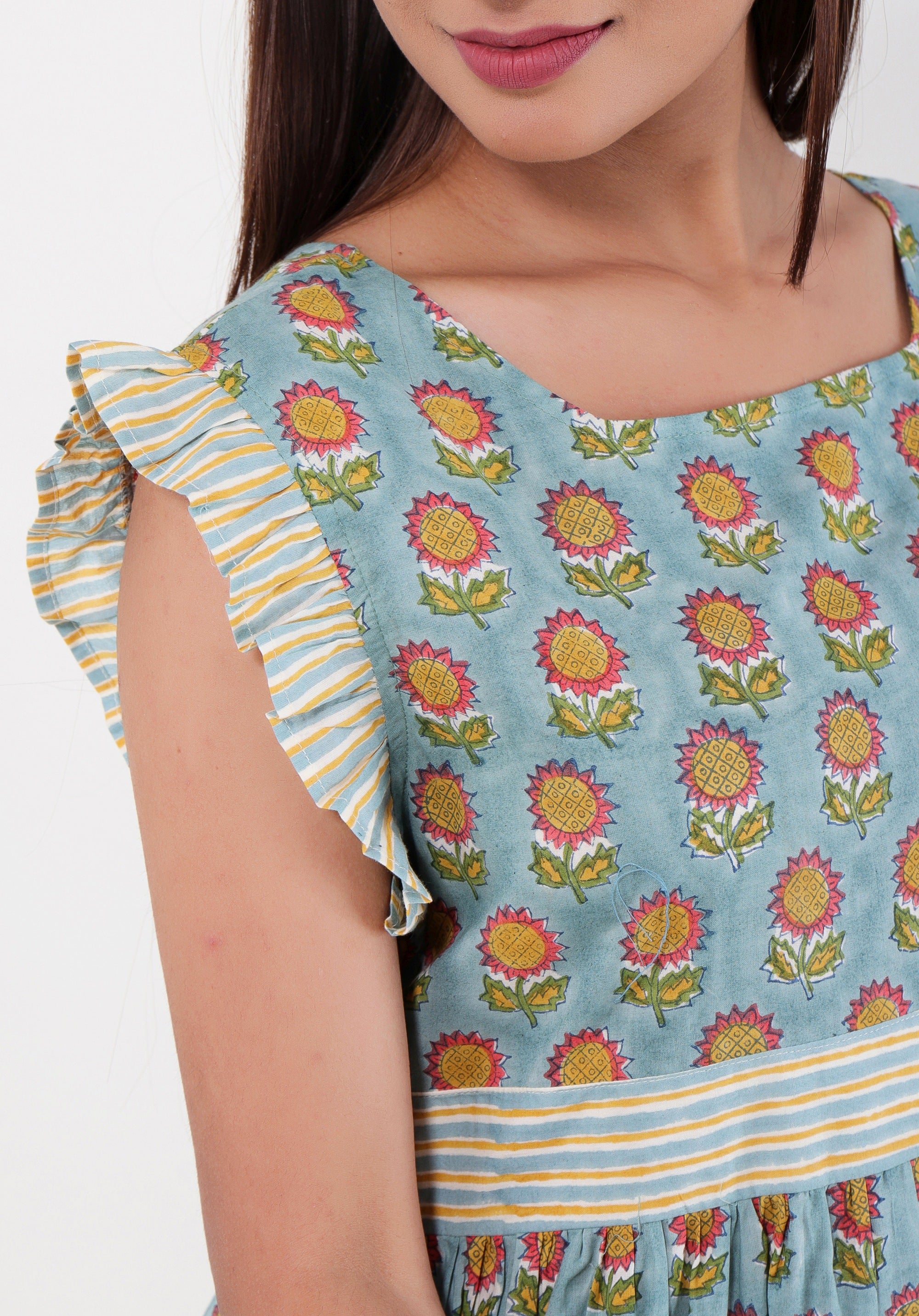 Women Printed dress Divya Sunflower