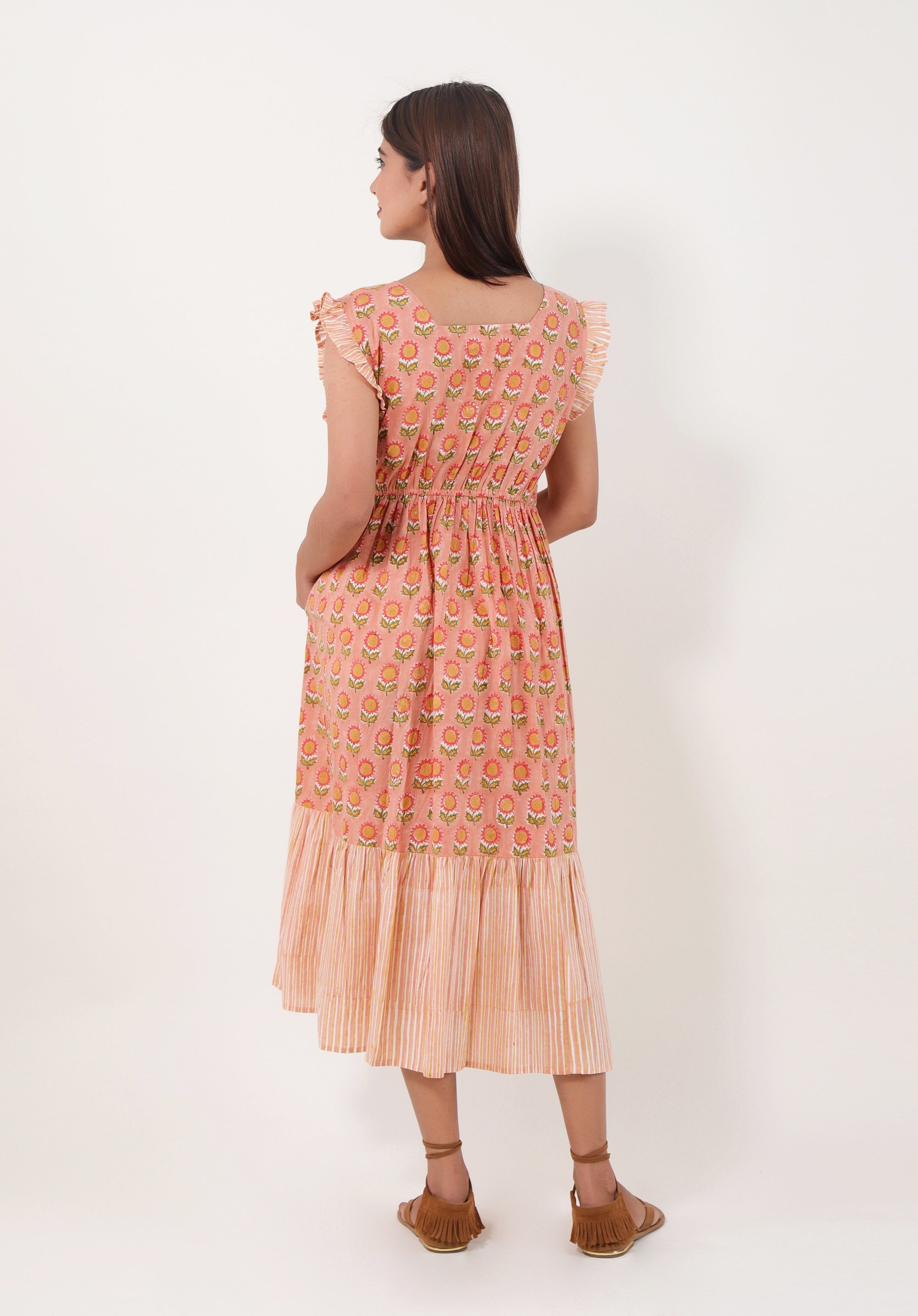 Women Printed dress Divya Sunflower