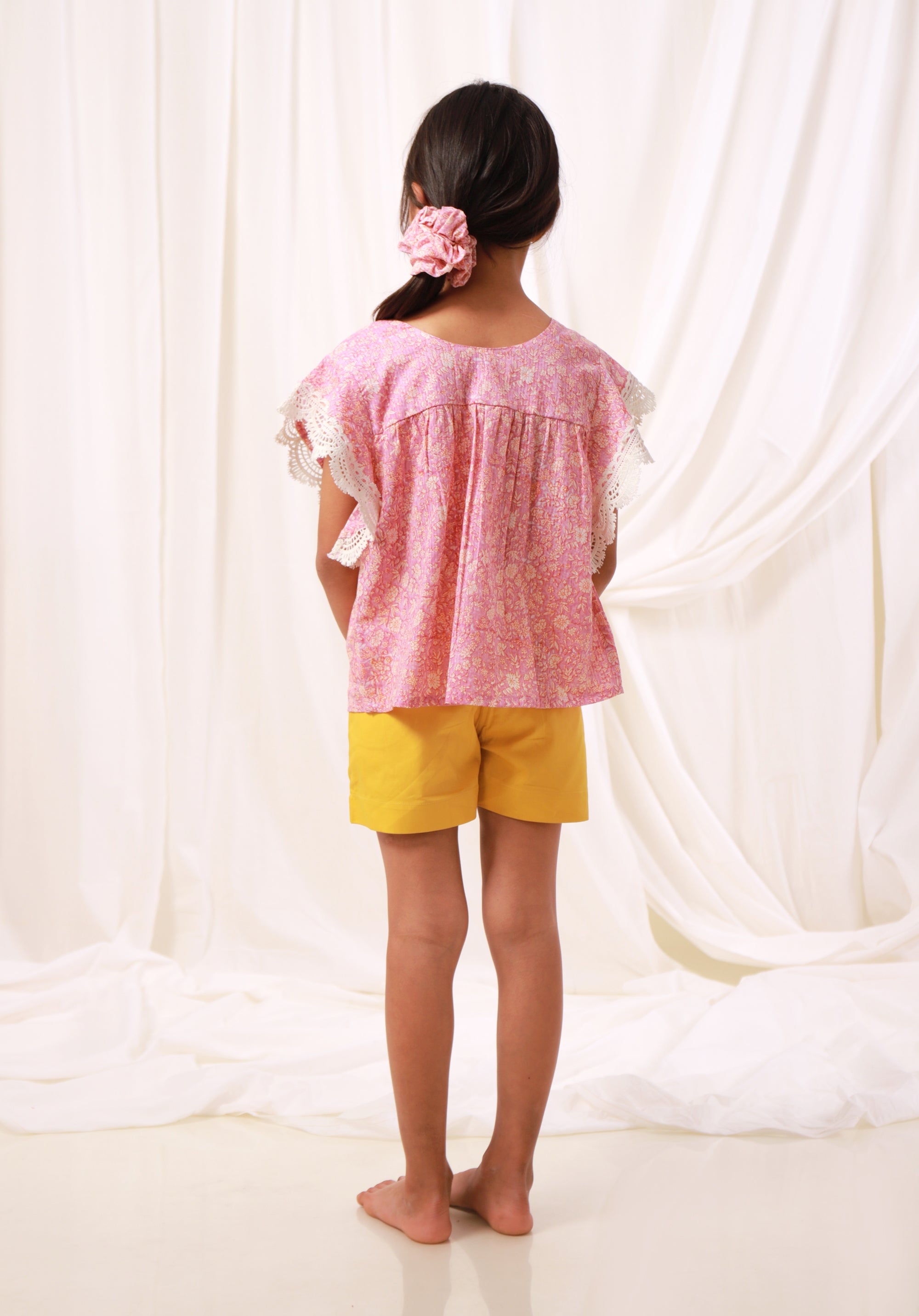 Girl's Printed Maringa Top Liberty Pink