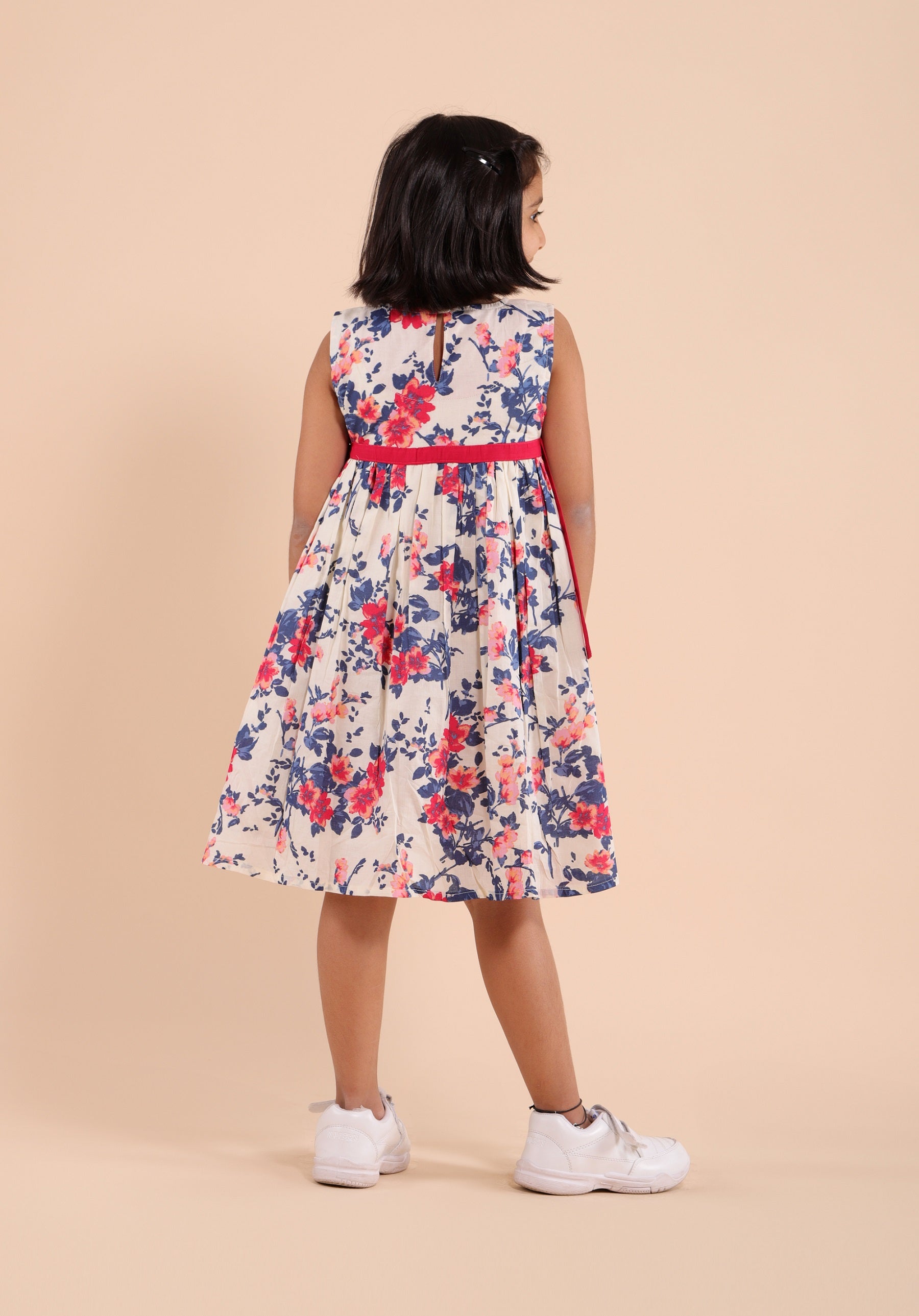 Girls Printed Floral Dress Multi- 20400