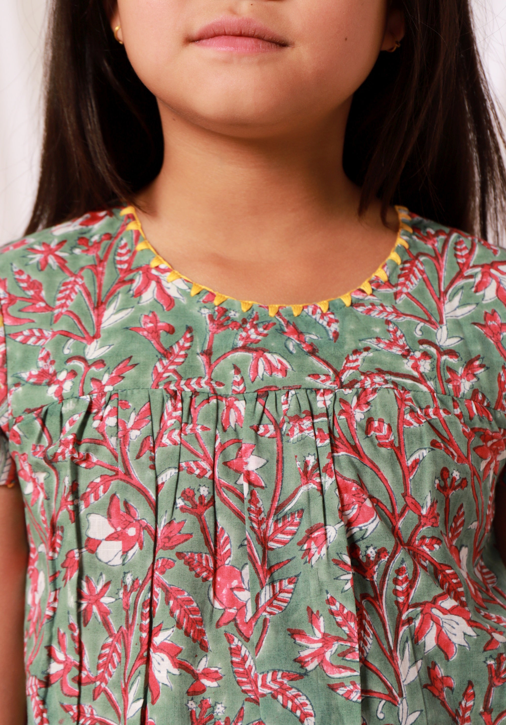 Girl's Printed Top Sansa Jaal Red