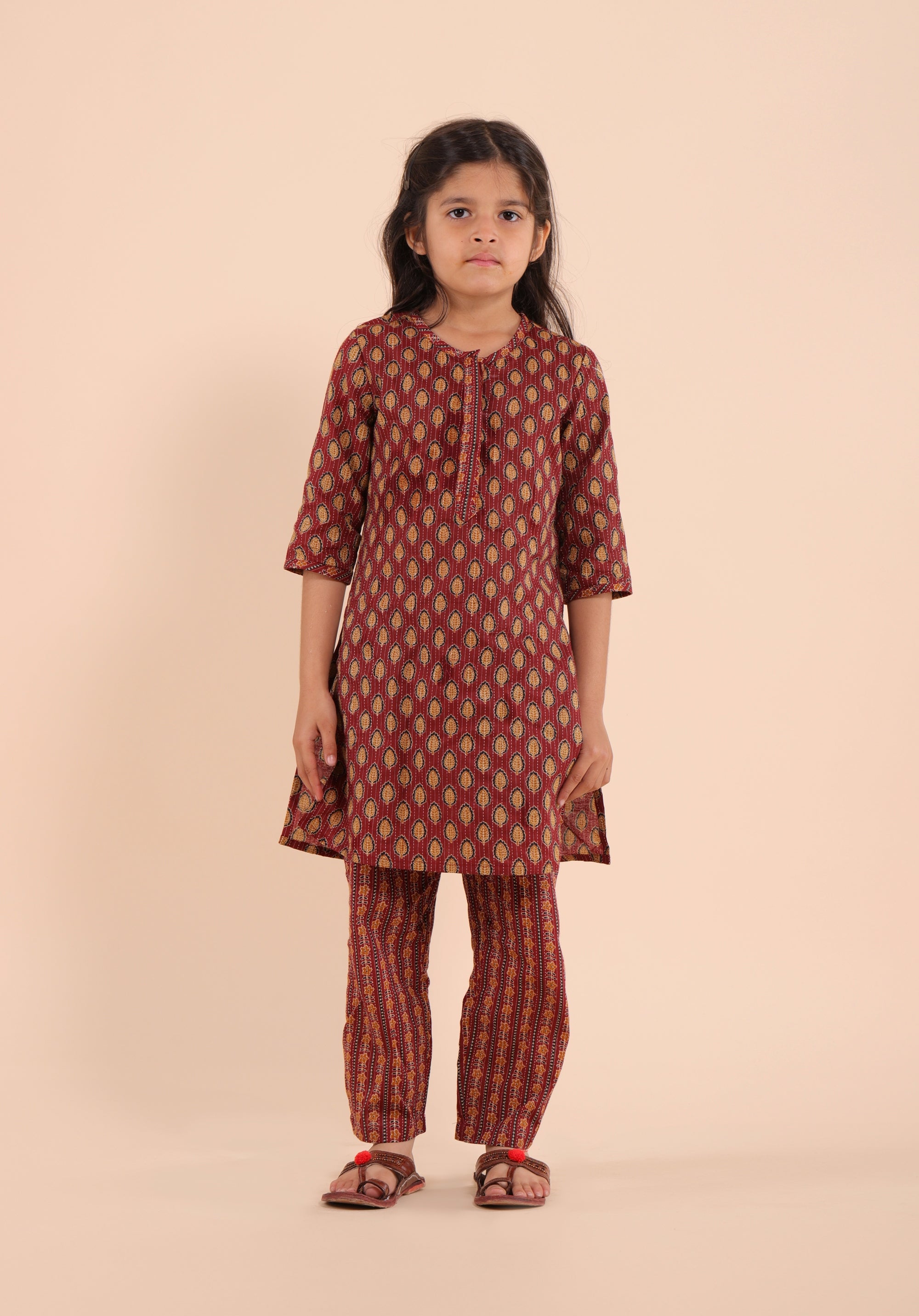 Girls Printed Kurta Set