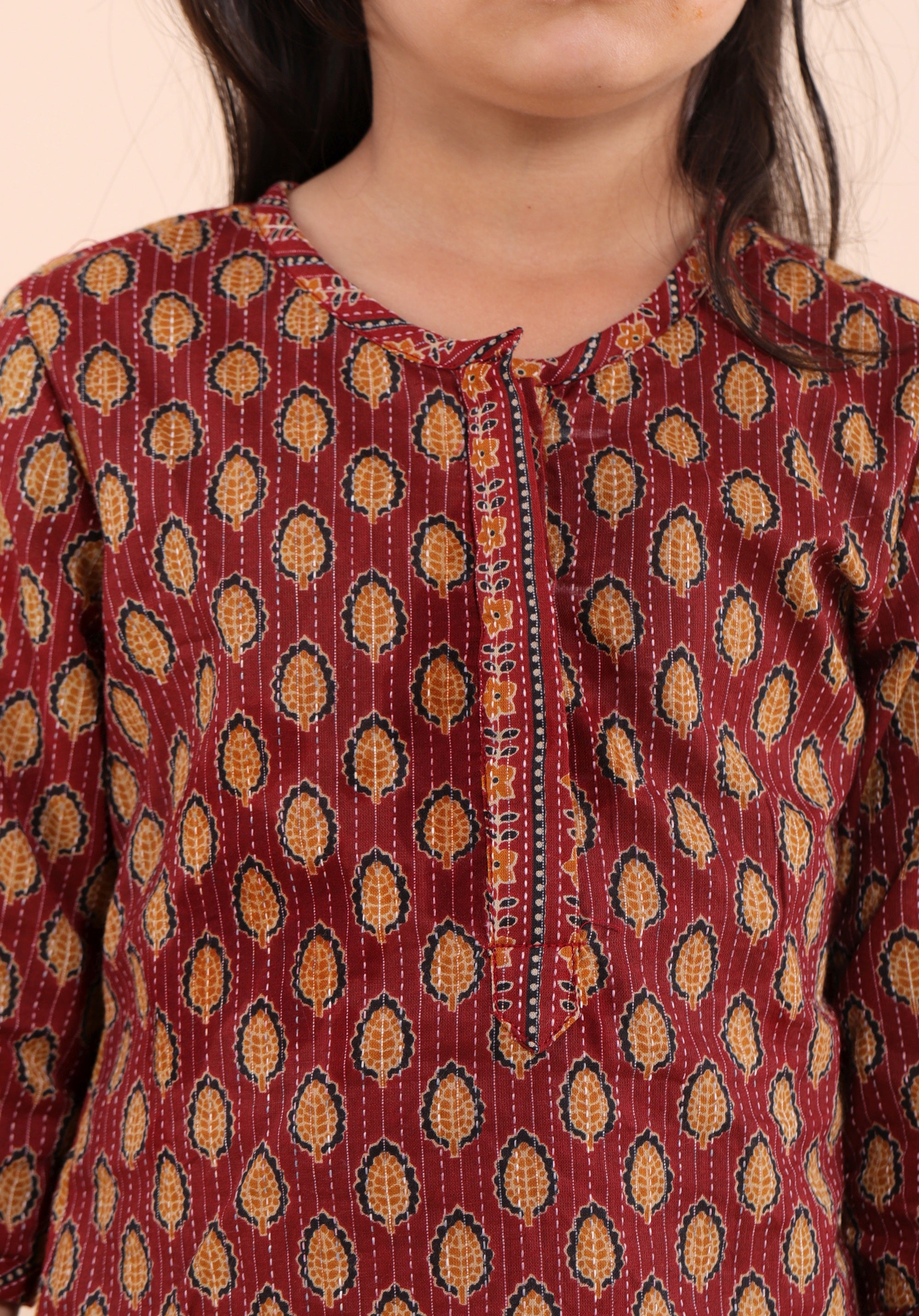 Girls Printed Kurta Set