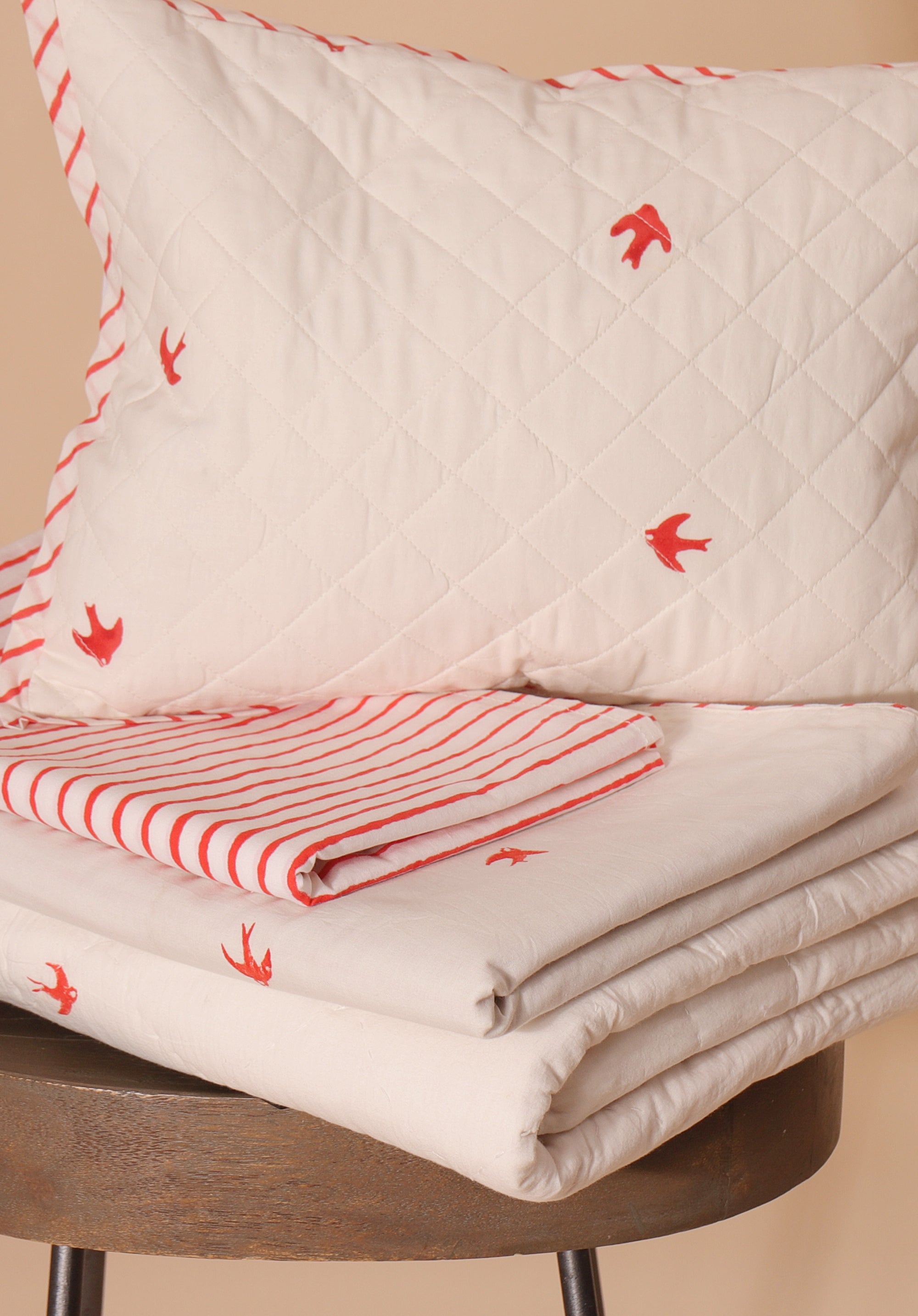 Skylark Baby Bedding Set Red