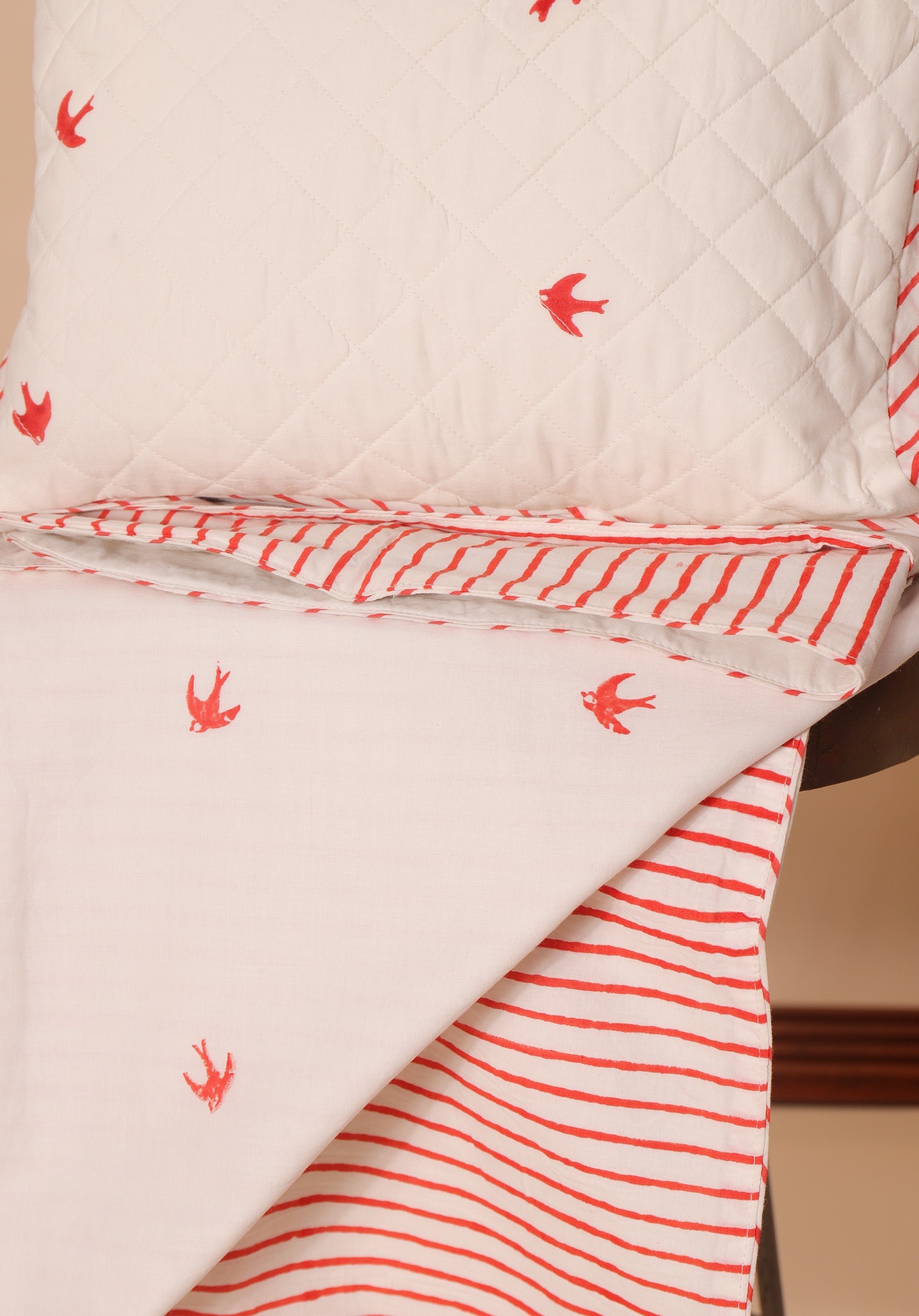 Skylark Baby Bedding Set Red