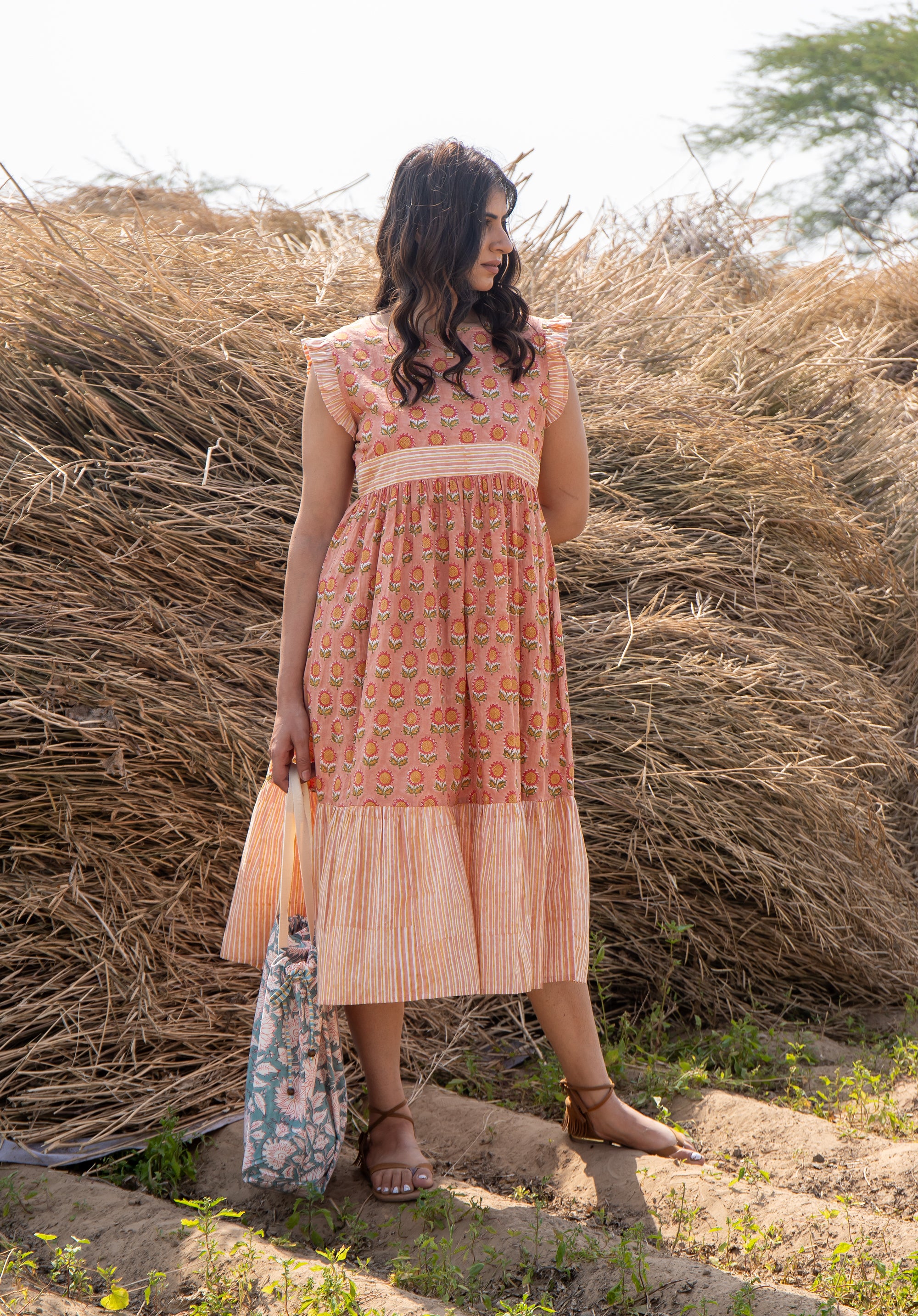 Women Printed dress Divya Sunflower