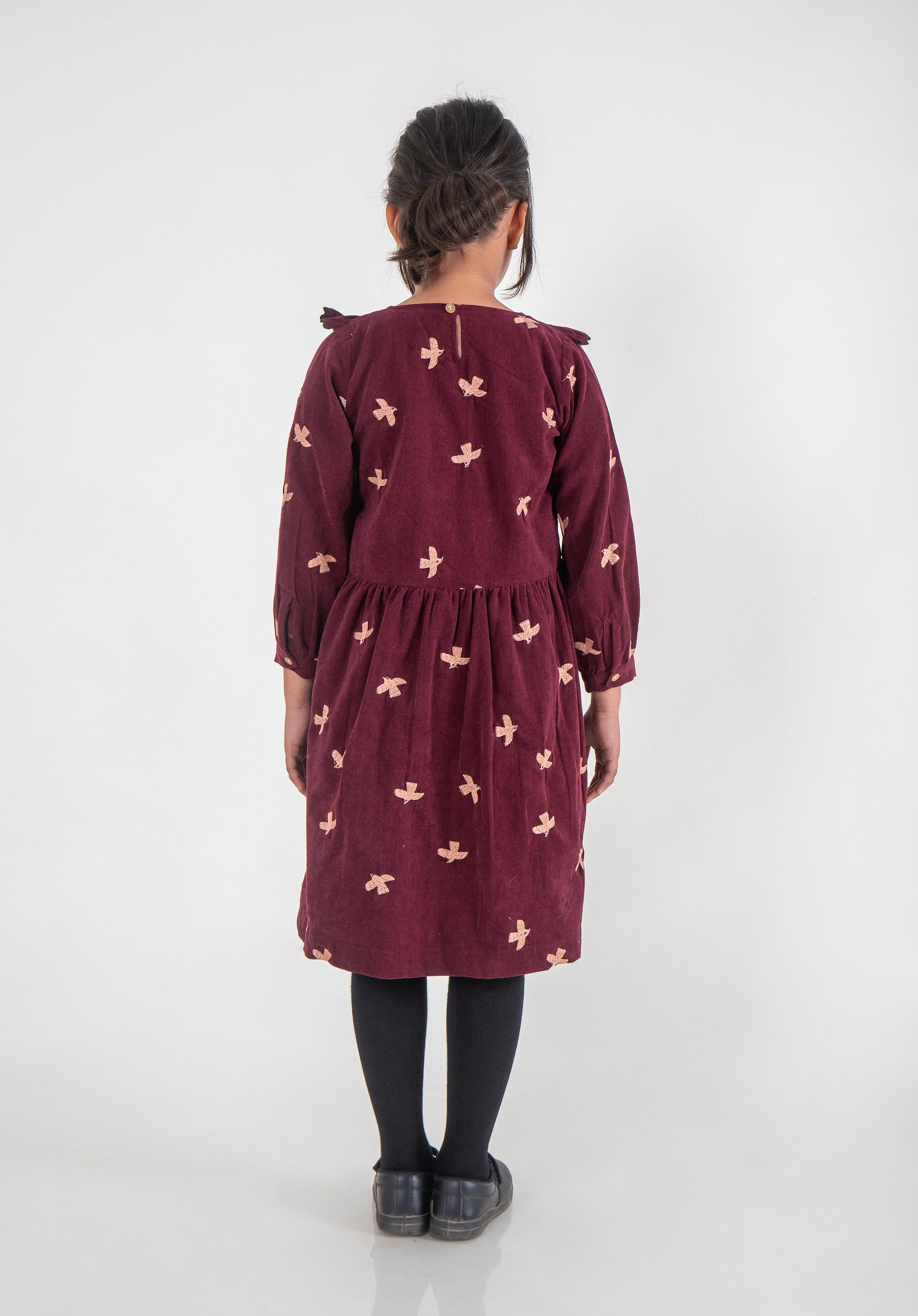 Charu Dress Corduroy Burgundy