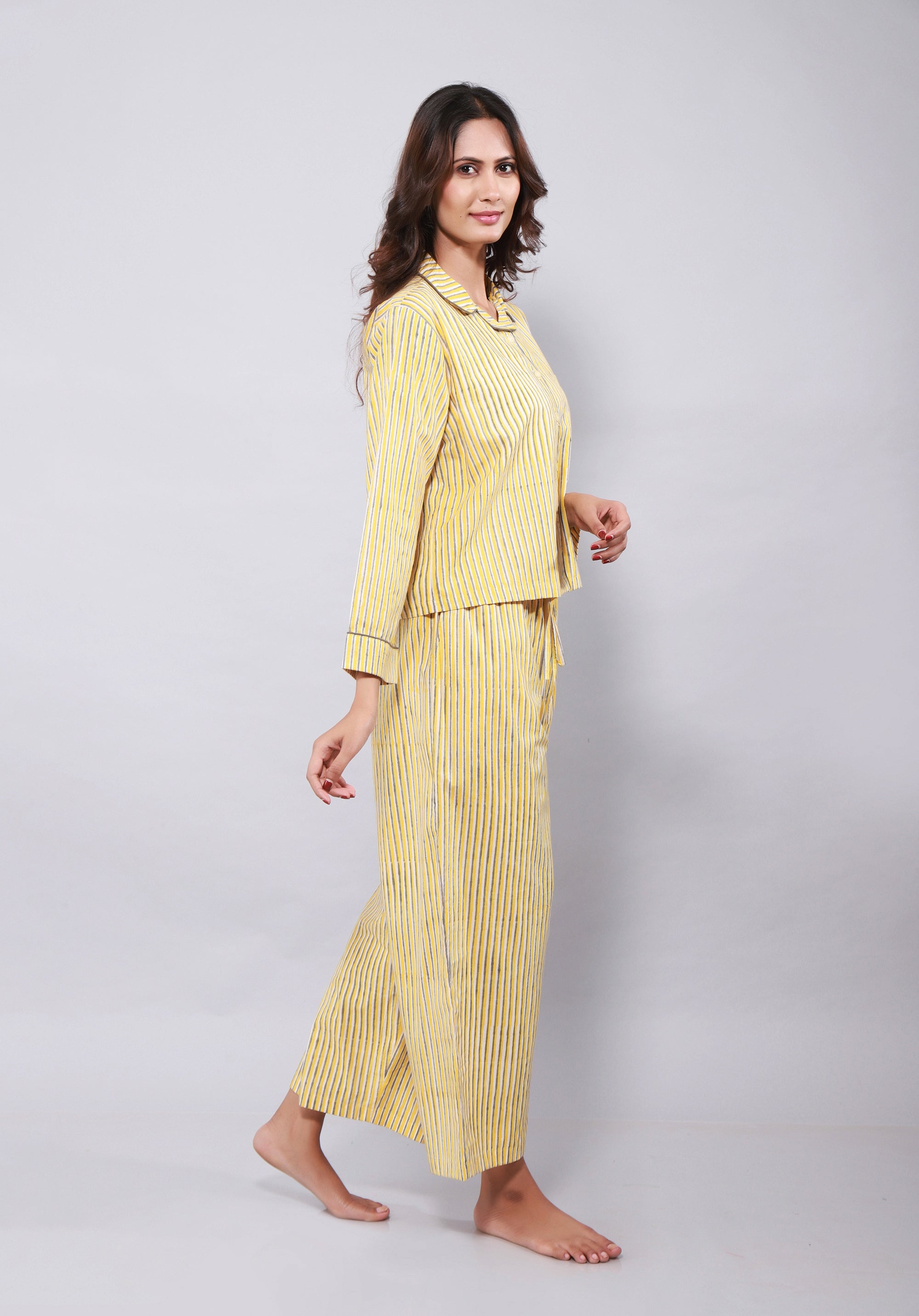 Women Block printed nightsuit