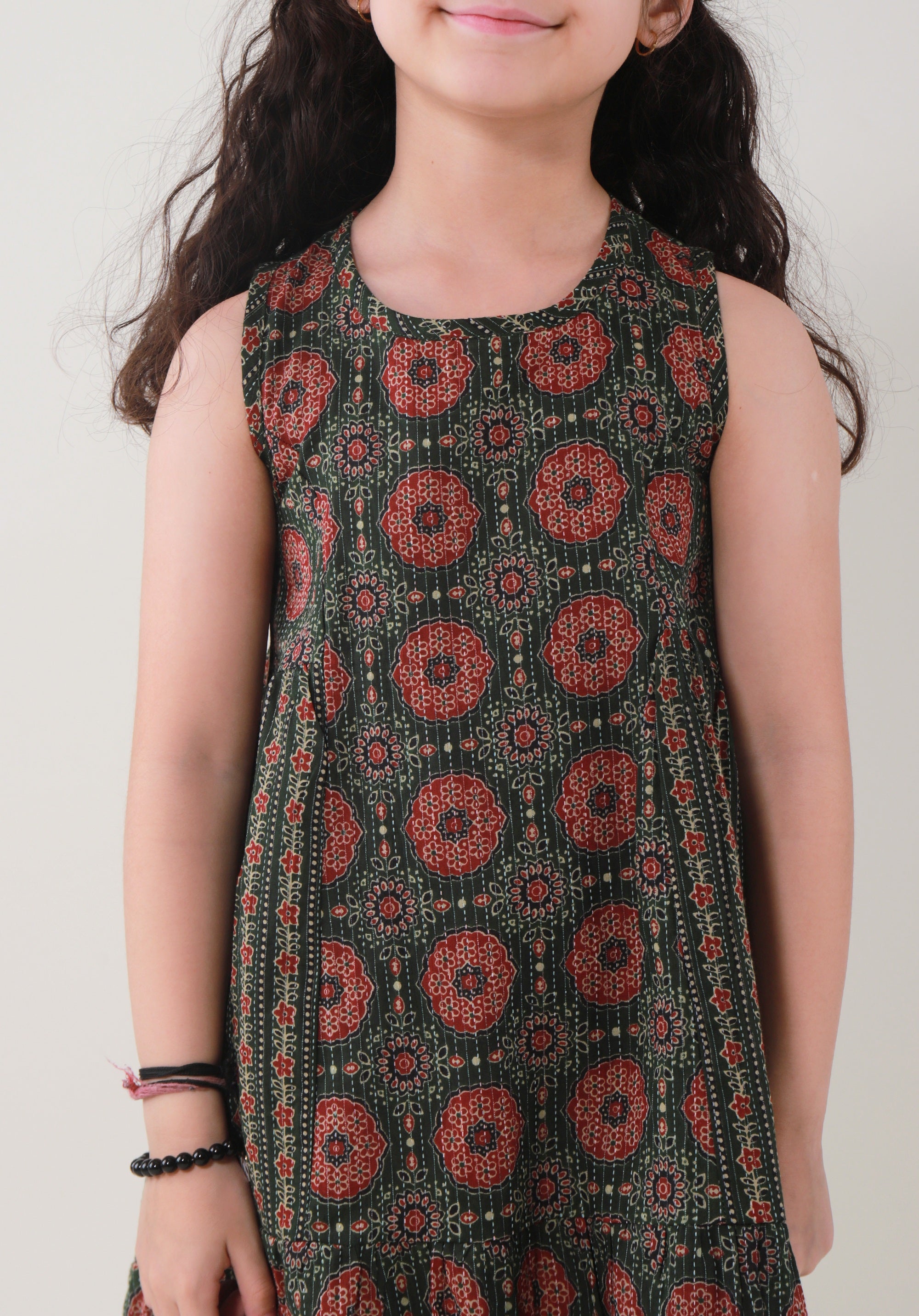 Girls Ethnic Printed Dress