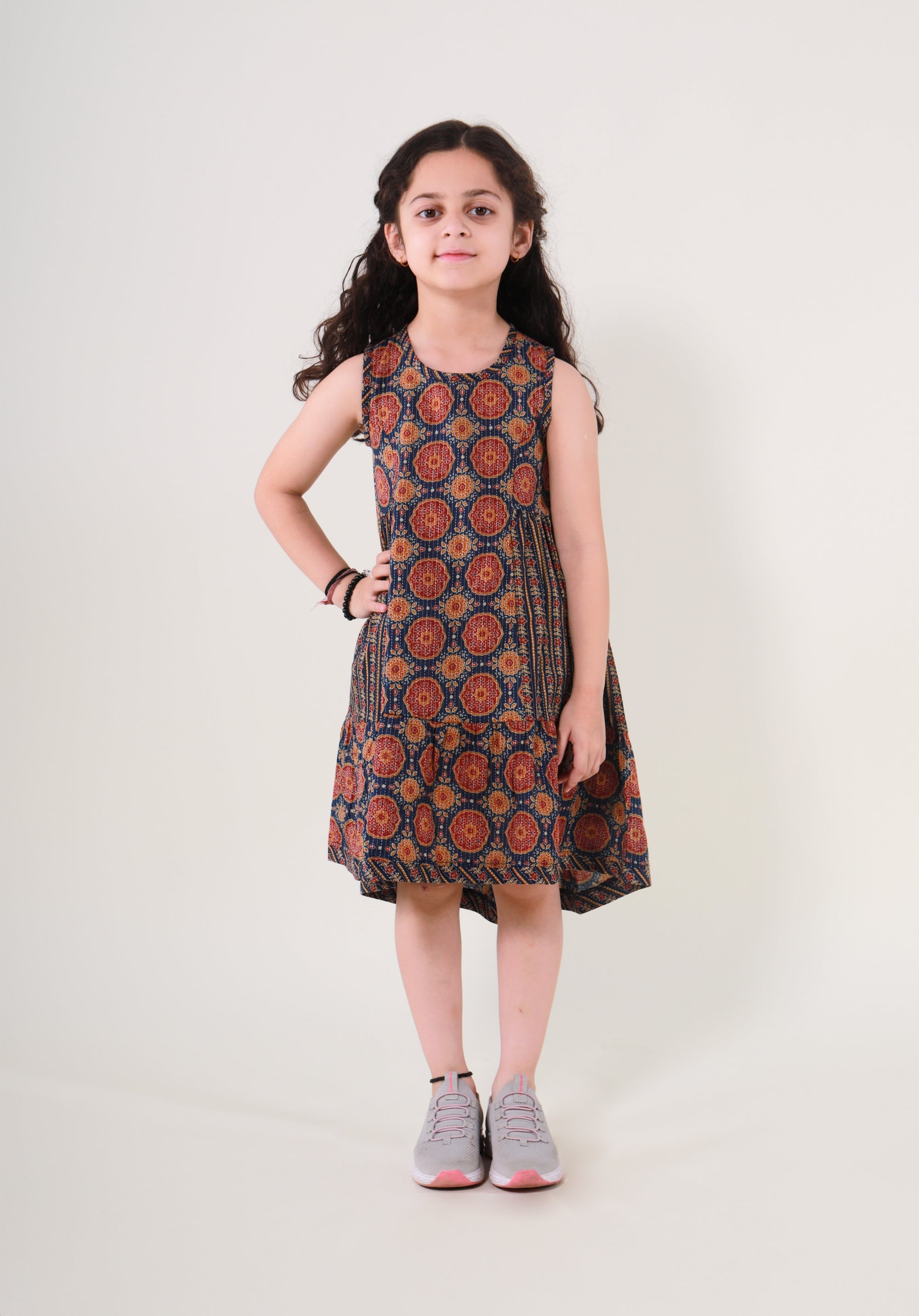 Girls Ethnic Printed Dress