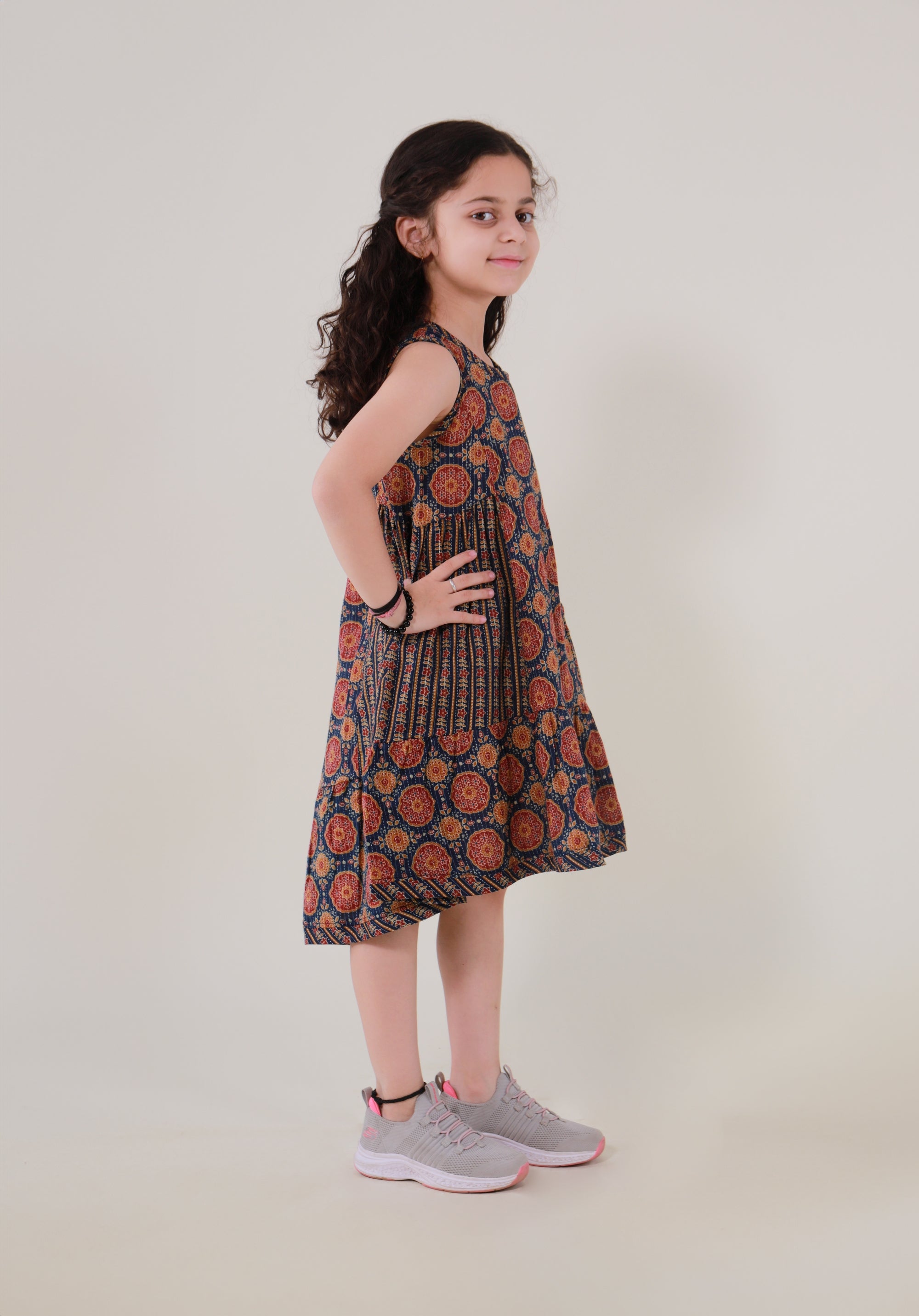 Girls Ethnic Printed Dress