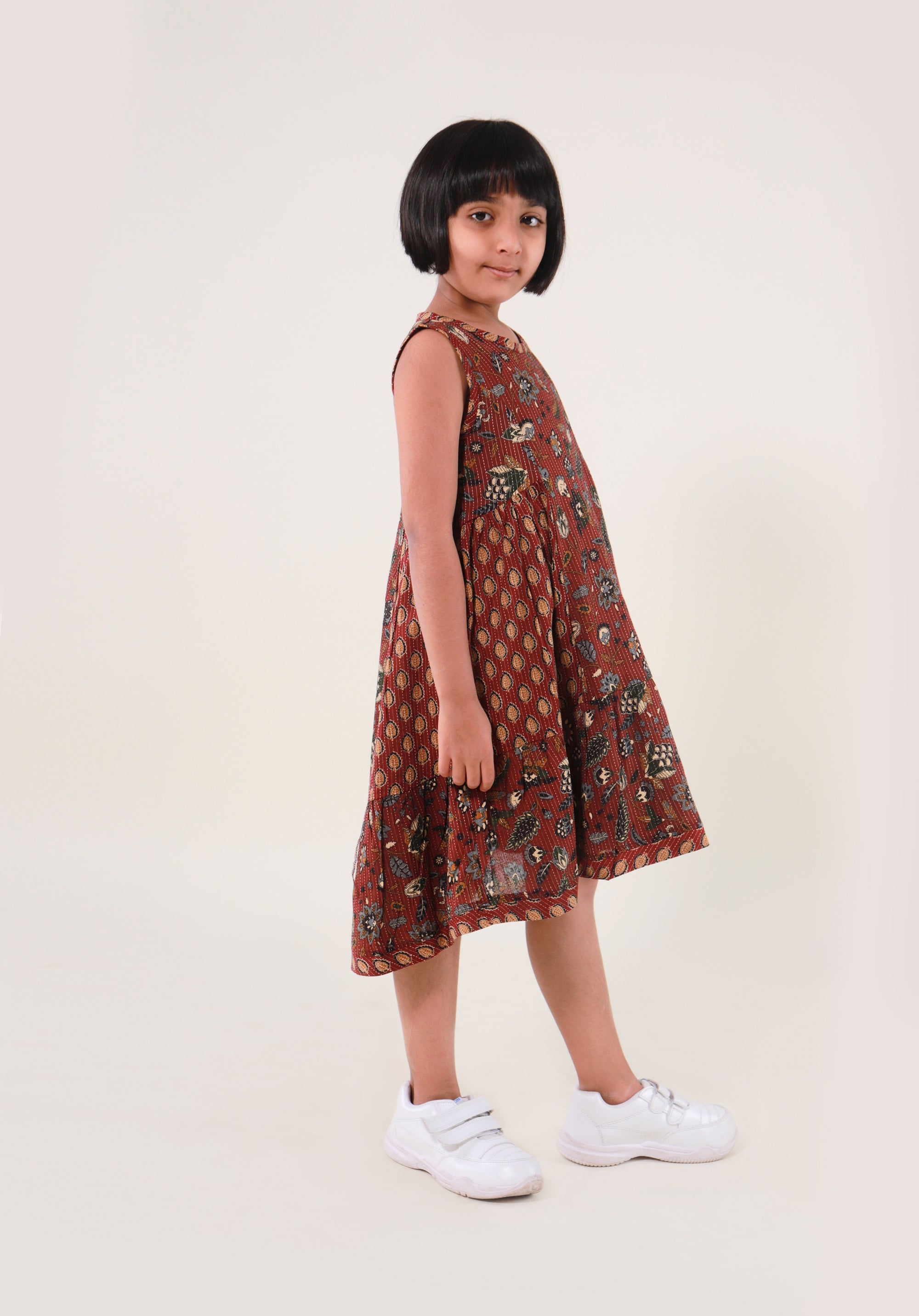 Girls Ethnic Printed Dress