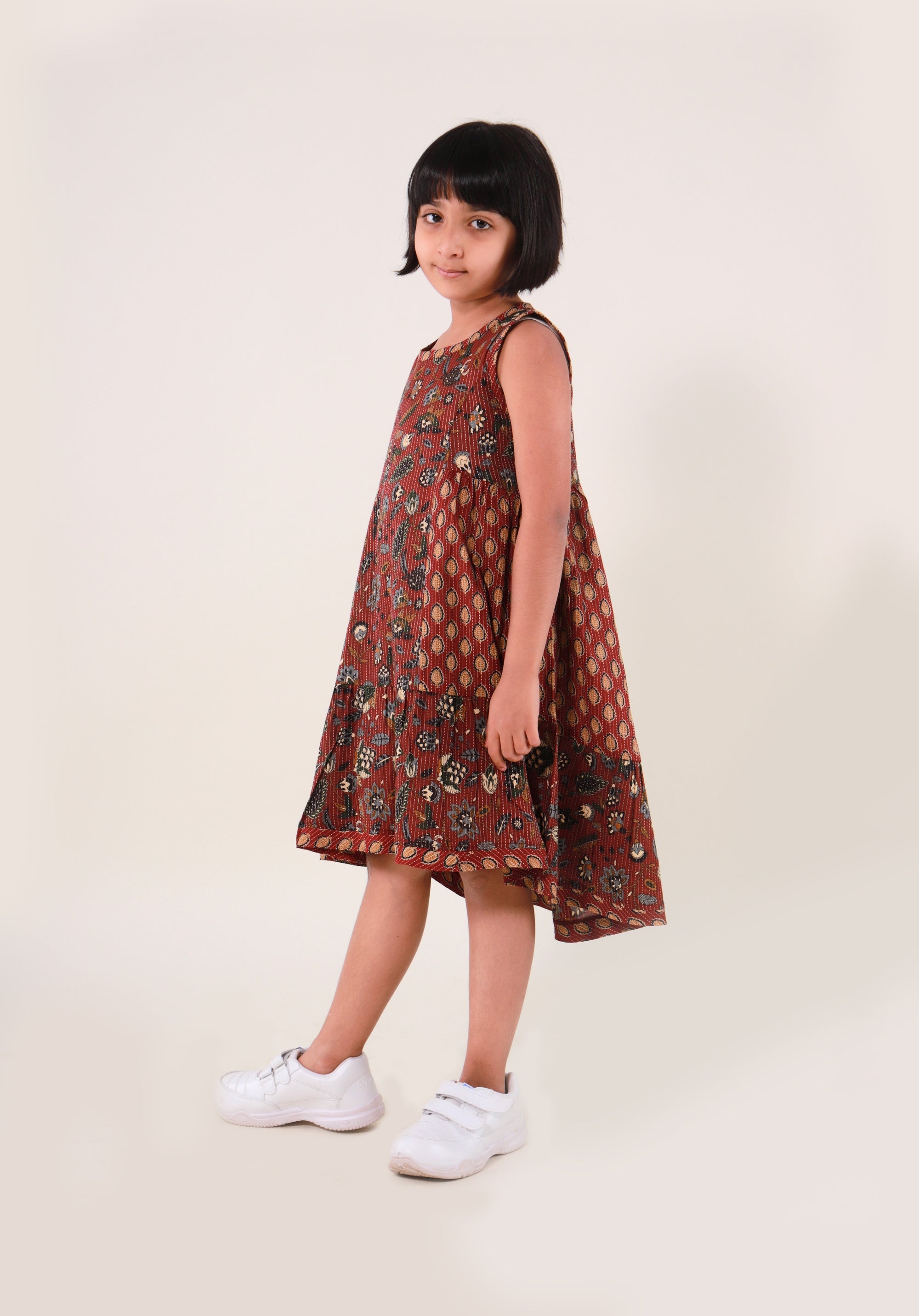 Girls Ethnic Printed Dress