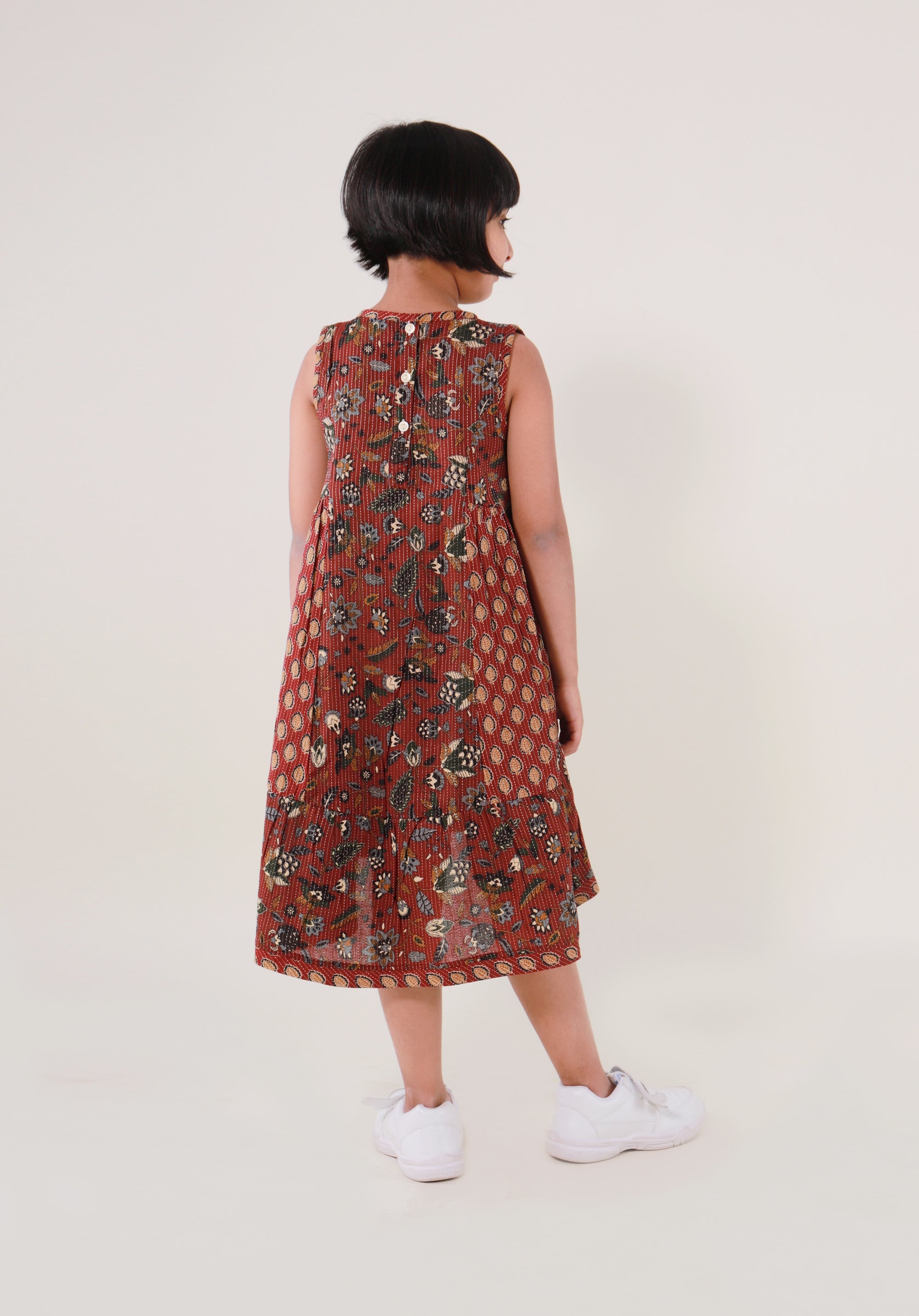 Girls Ethnic Printed Dress