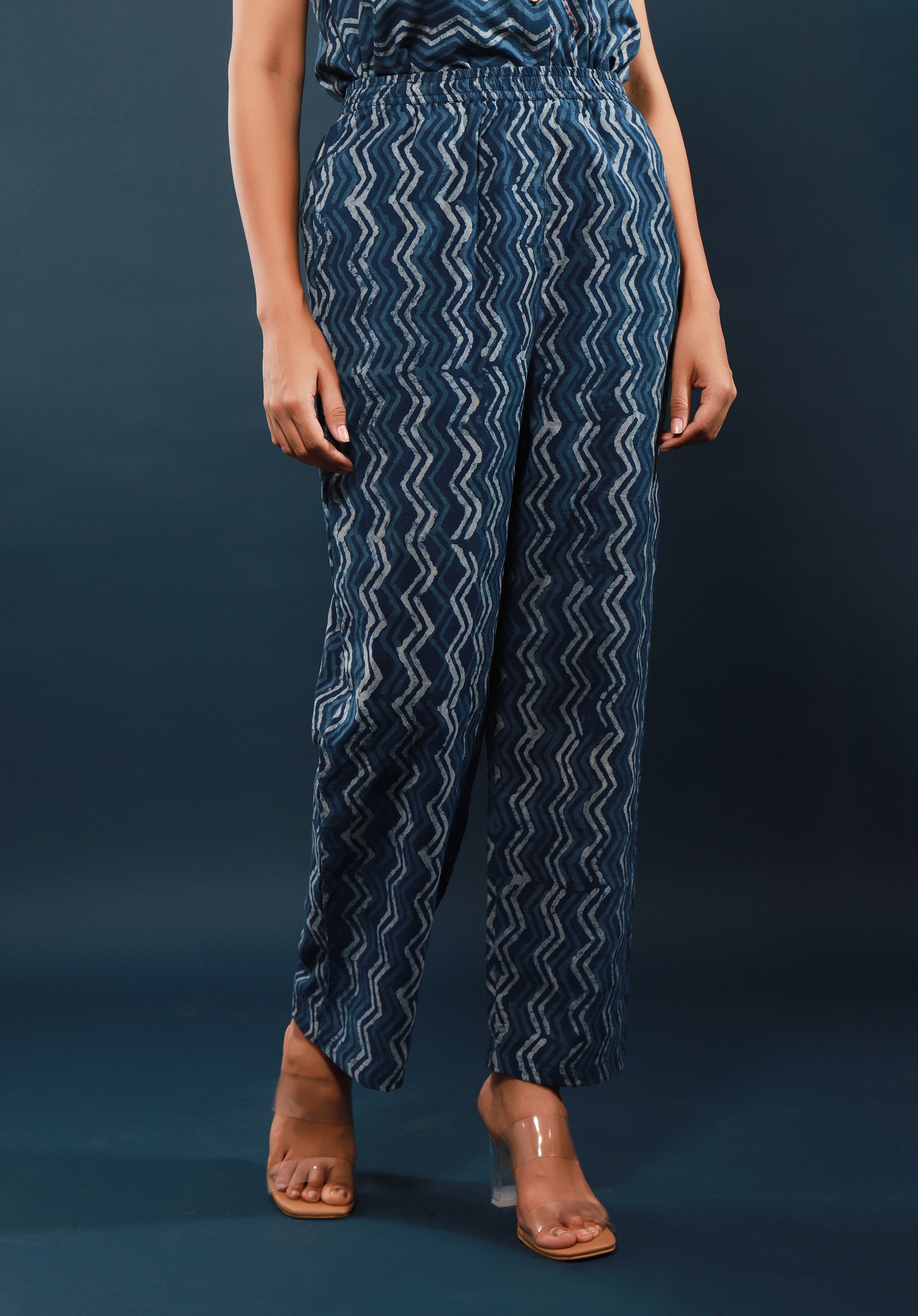 Women Printed Co-ord Set Indigo