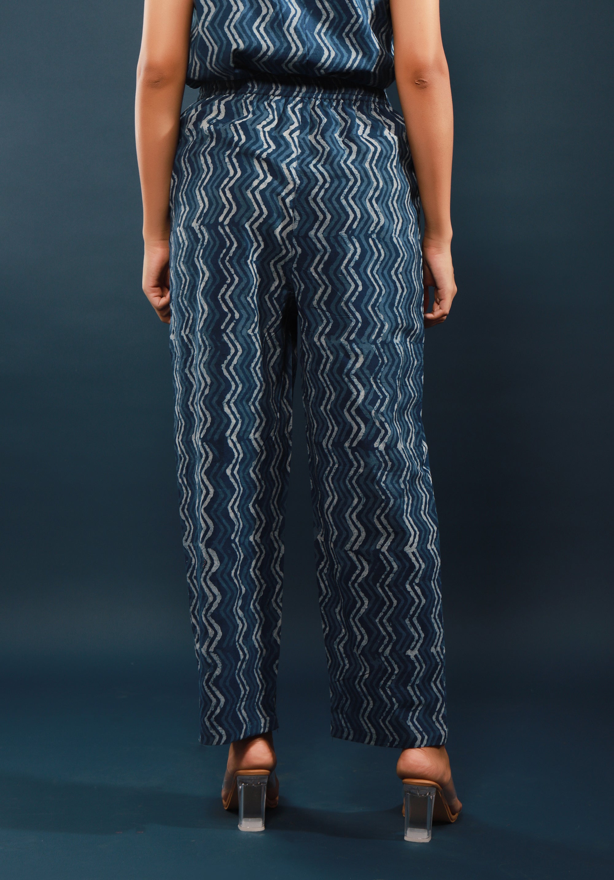 Women Printed Co-ord Set Indigo