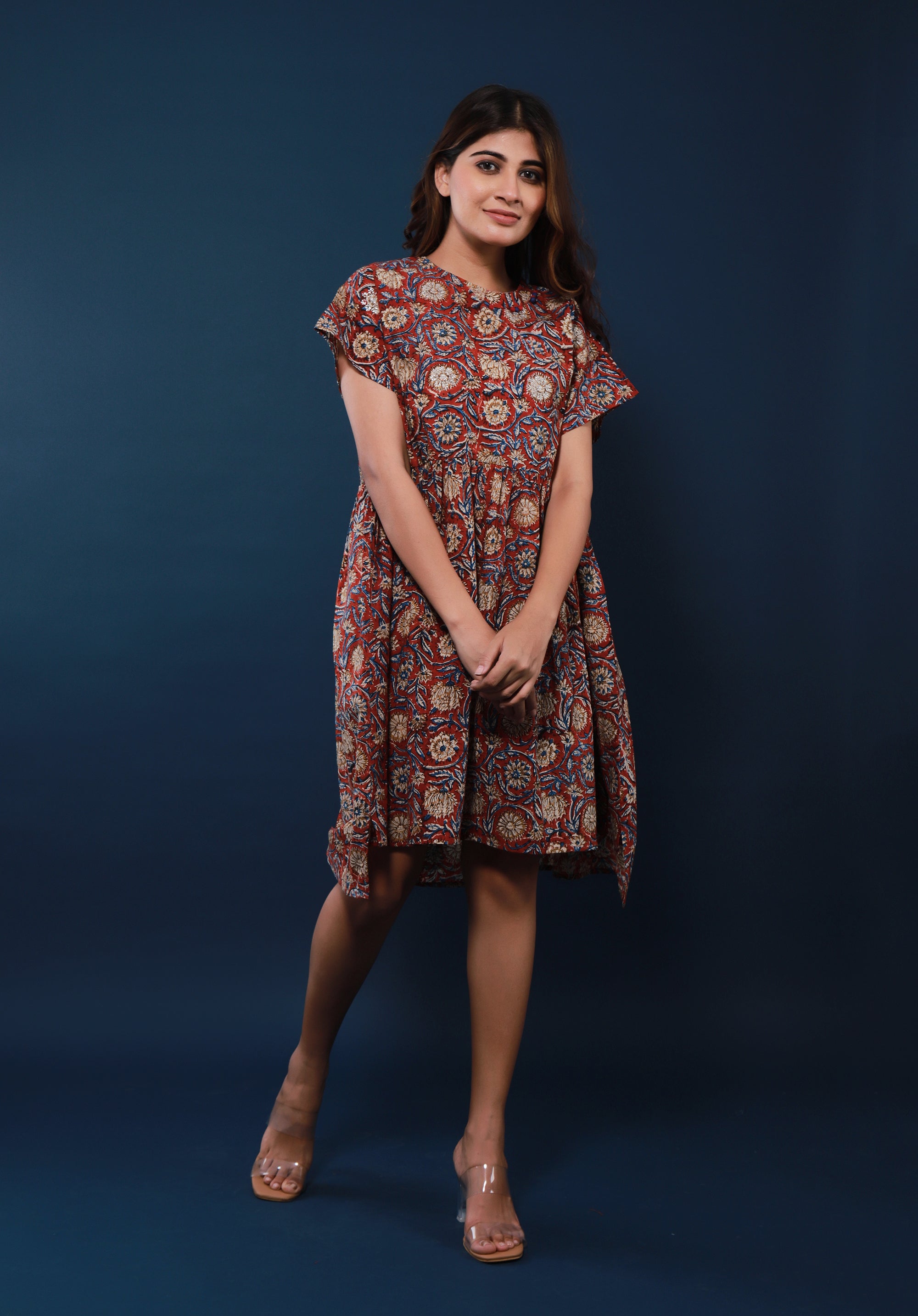 Women Block printed dress Sayani