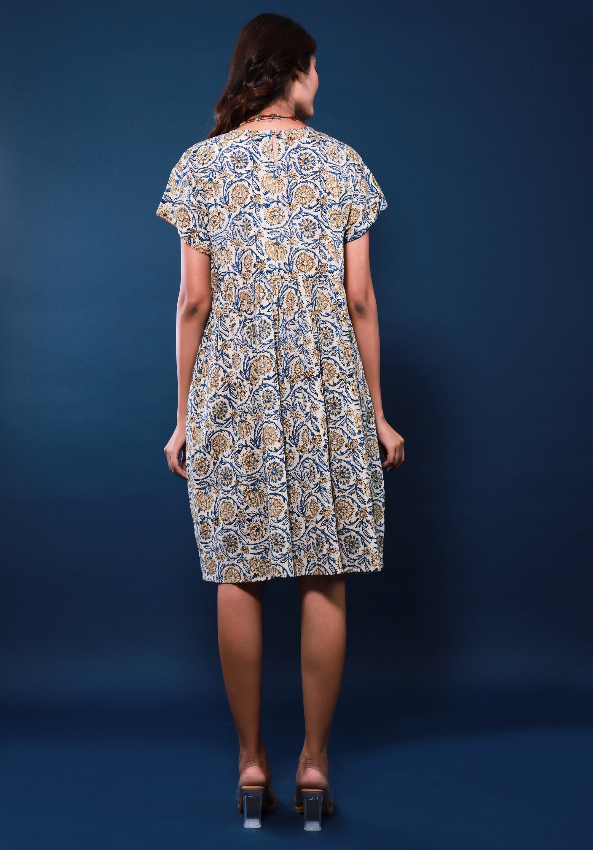 Women Block printed dress Sayani