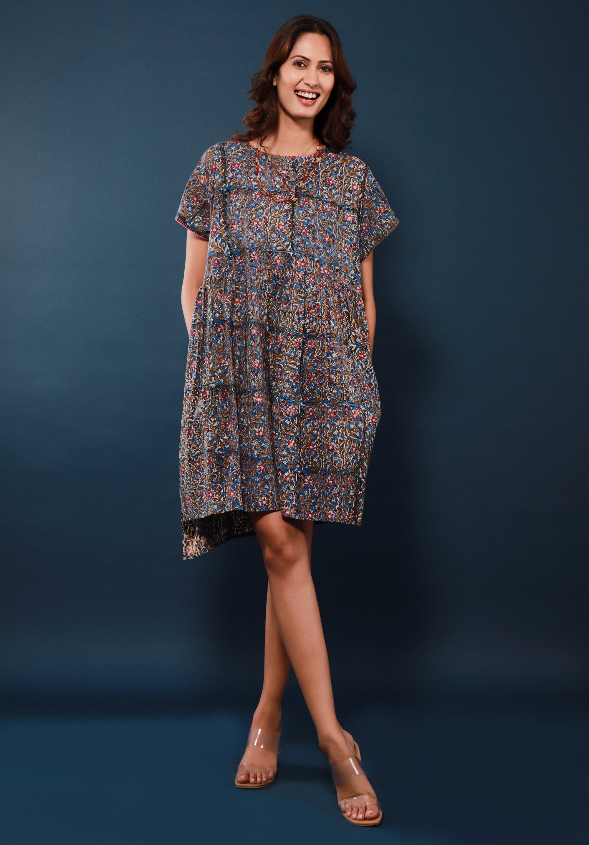 Women Block printed dress Sayani