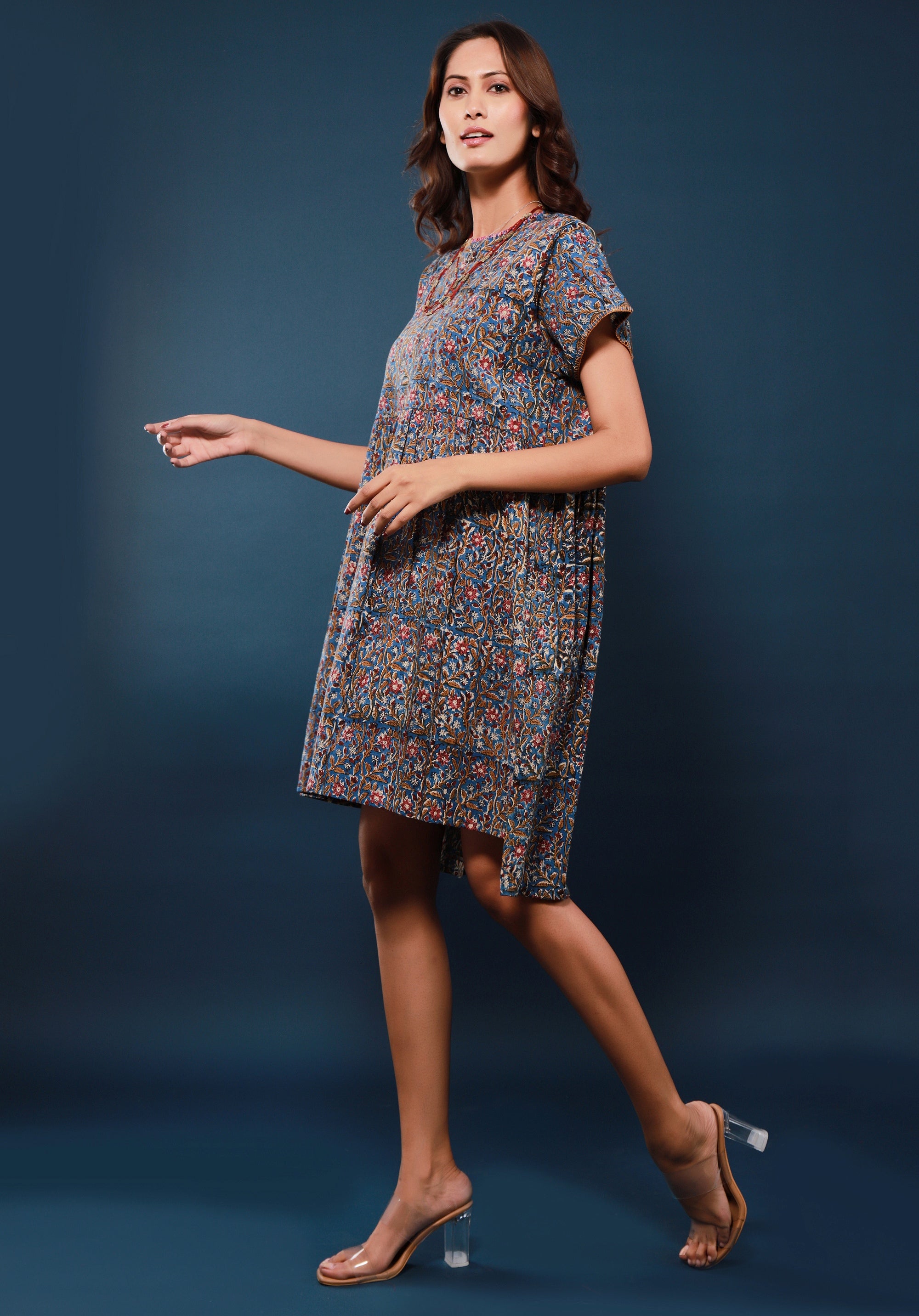 Women Block printed dress Sayani