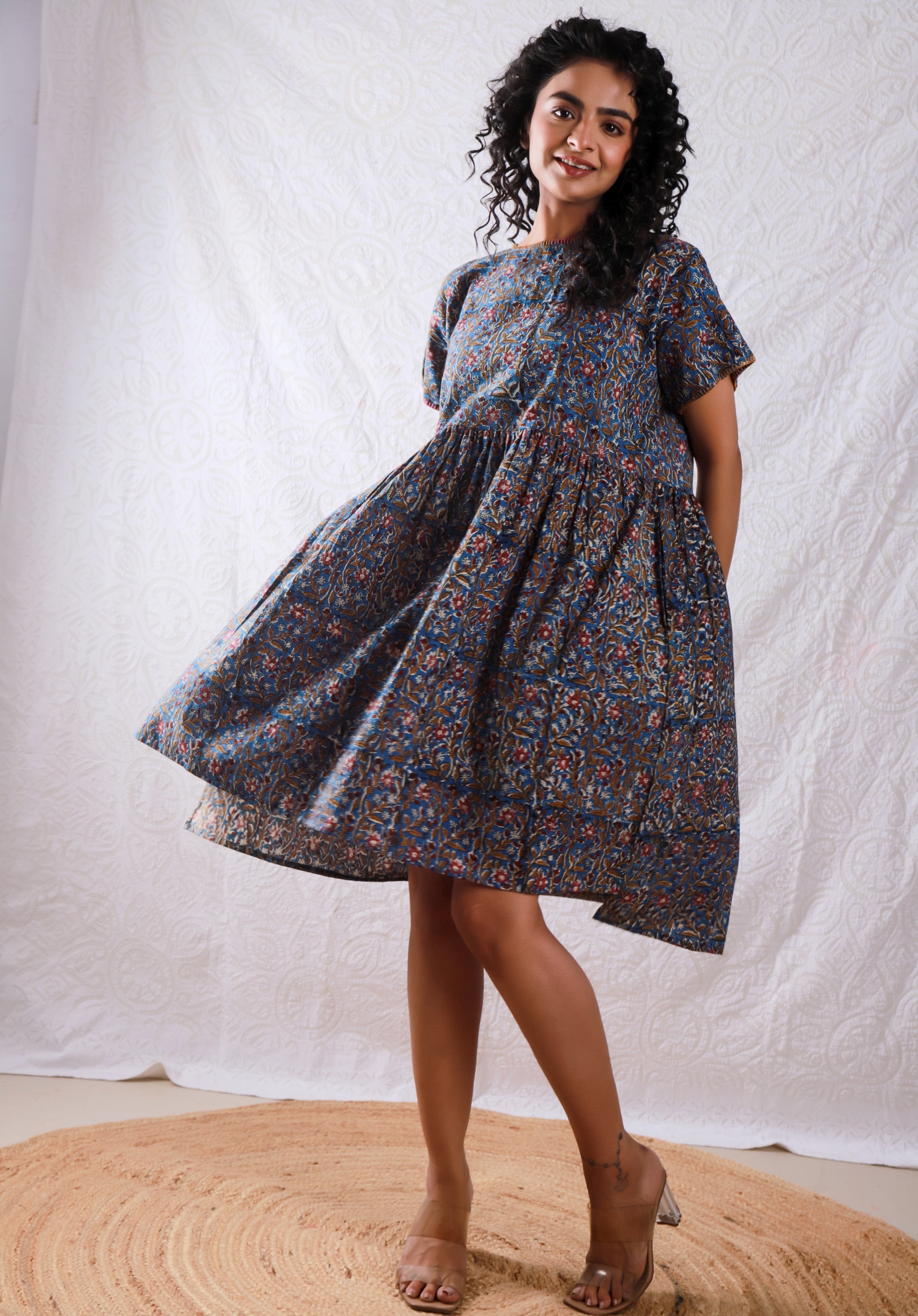 Women Block printed dress Sayani