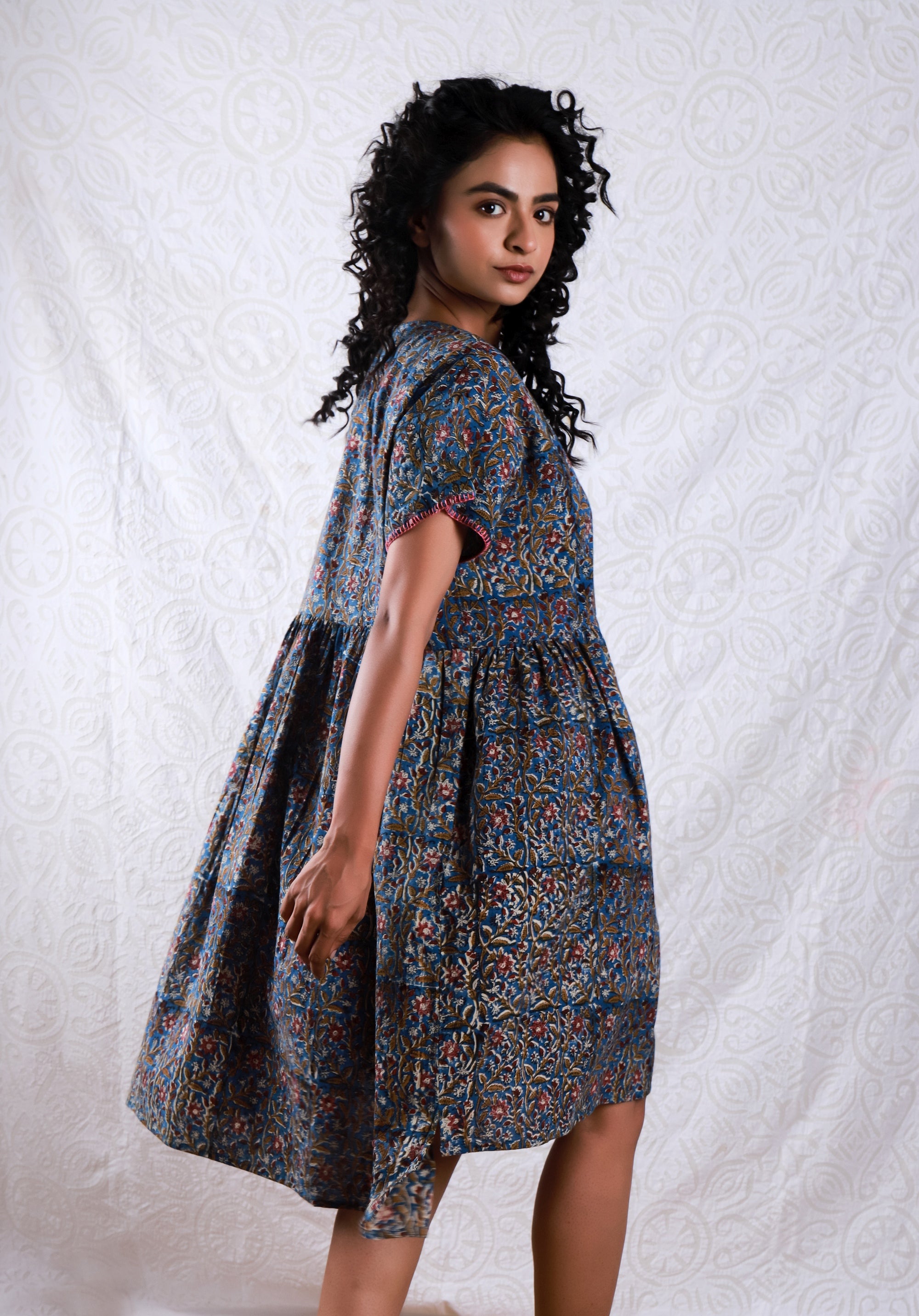 Women Block printed dress Sayani