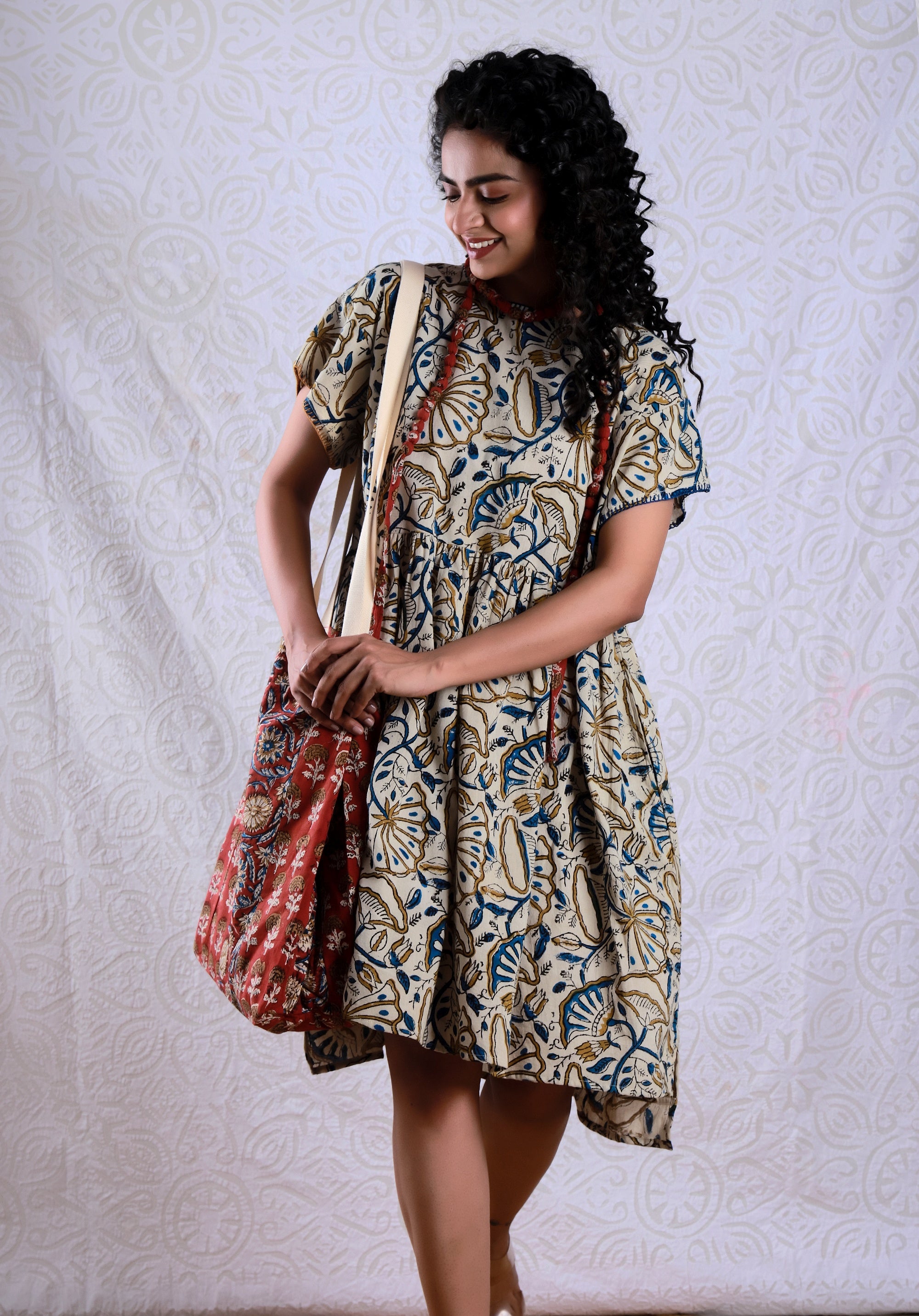 Women Block printed dress Sayani